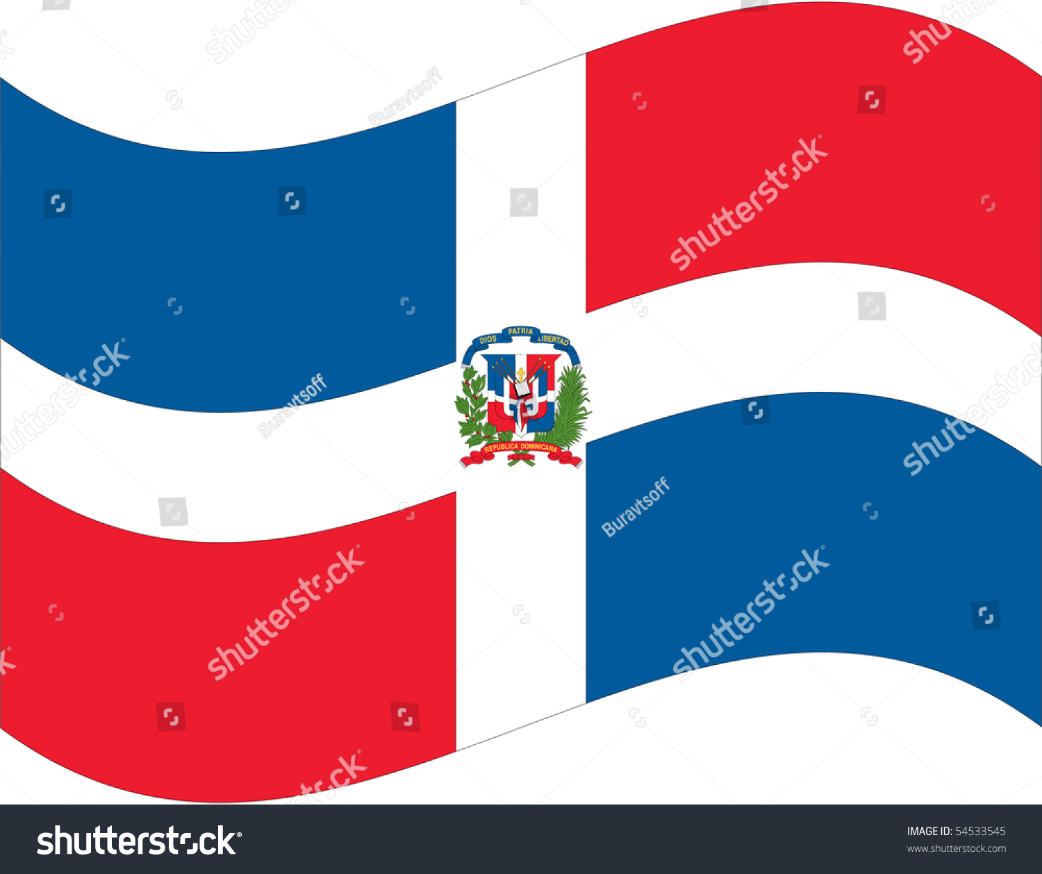Flag Isolated On White Stock Vector Illustration 54533545 : Shutterstock
