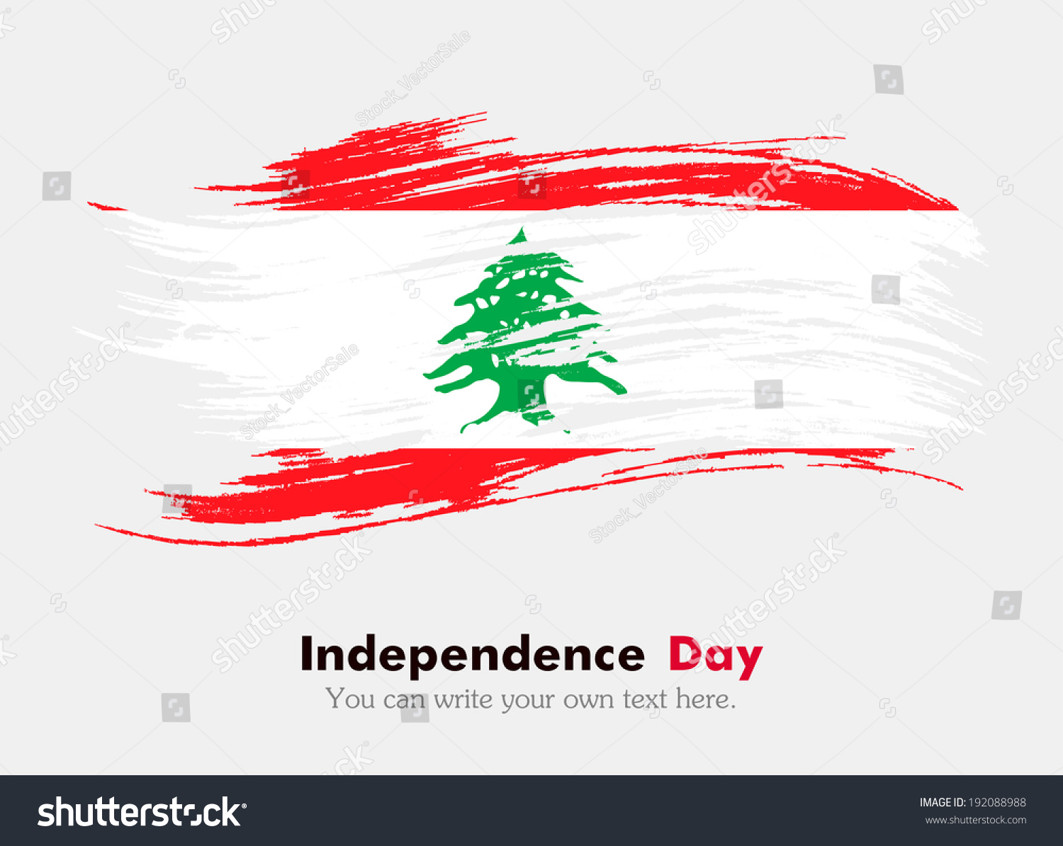 Flag Lebanon Stock Vector 192088988 - Shutterstock