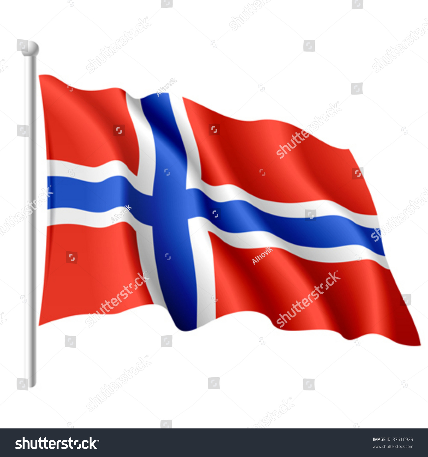 Flag Of Norway Vector Illustration 37616929 Shutterstock 