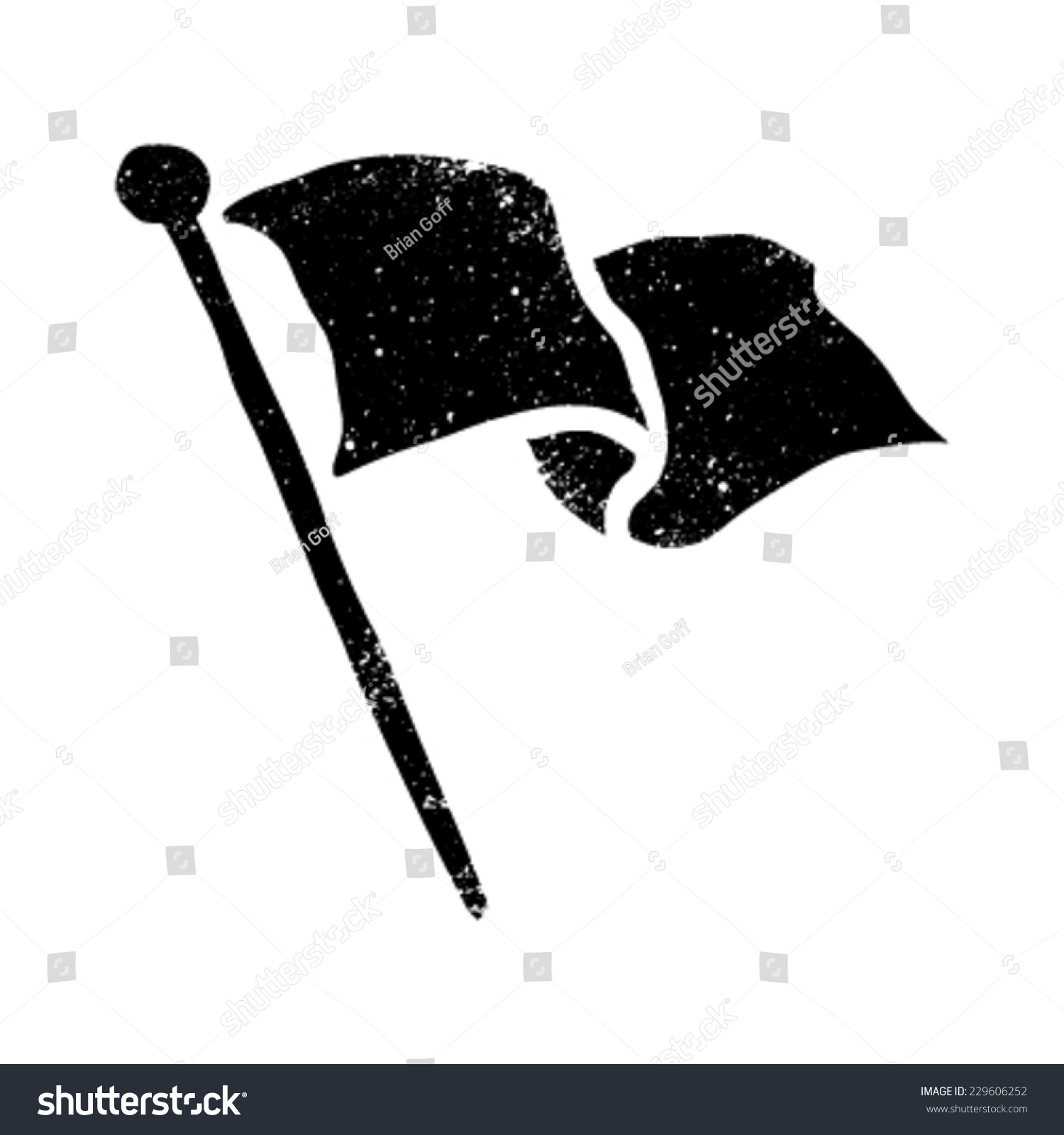 Flag Waving Vector Icon - 229606252 : Shutterstock