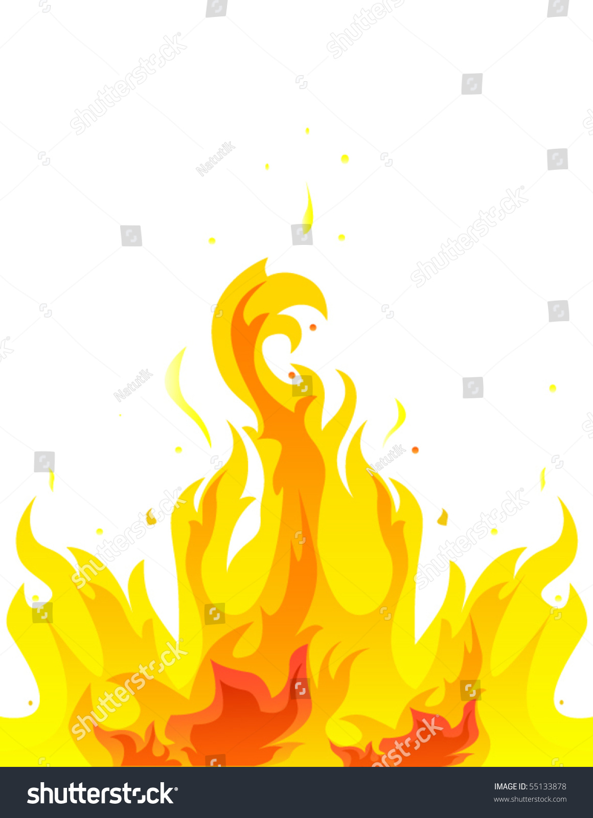 Flame Stock Vector Illustration 55133878 : Shutterstock