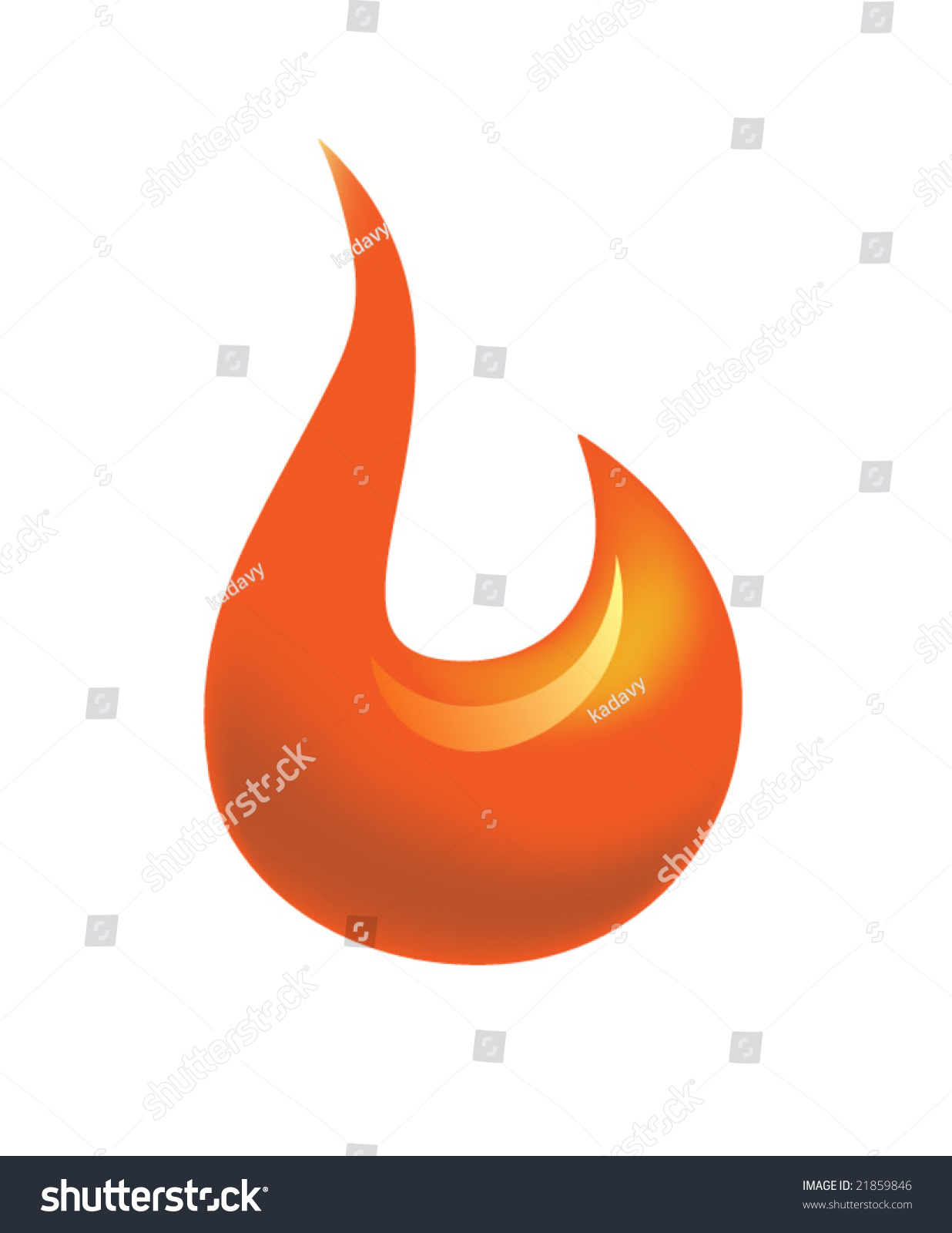 Flame Icon Stock Vector Illustration 21859846 : Shutterstock