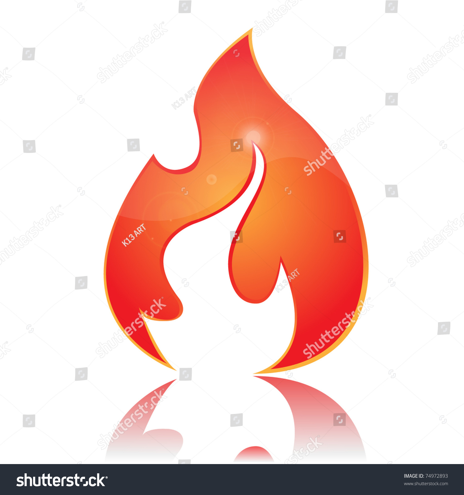 Flame - Vector - 74972893 : Shutterstock