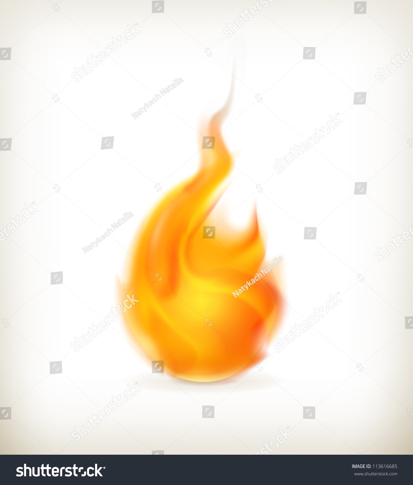 Flame, Vector Icon - 113616685 : Shutterstock