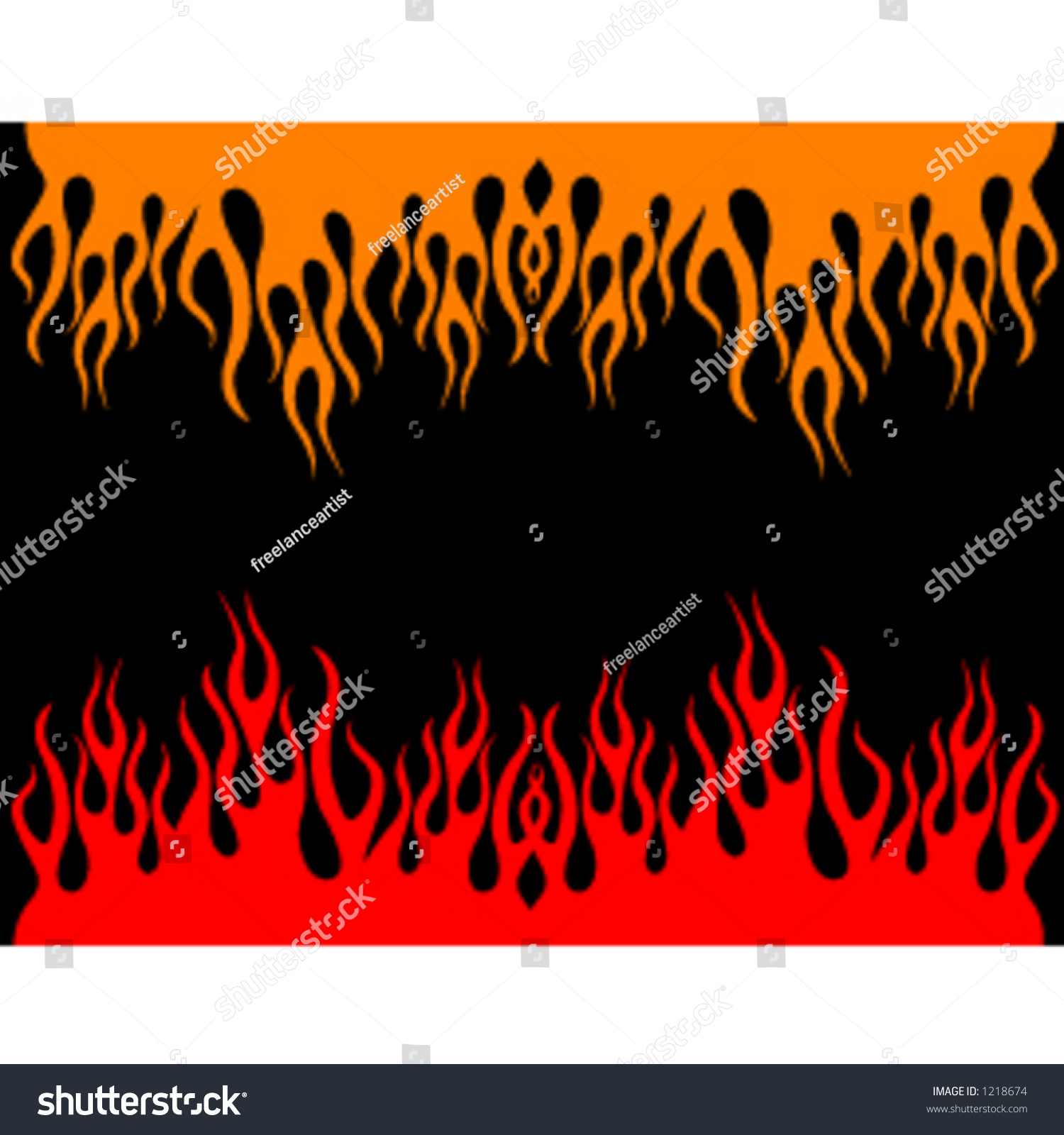 Flames Stock Vector Illustration 1218674 : Shutterstock