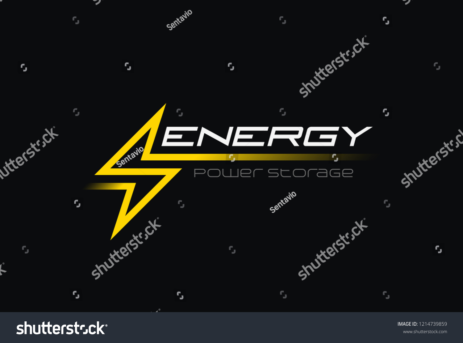 Flash Thunderbolt Energy Power Logo Design Stock Vector Royalty Free