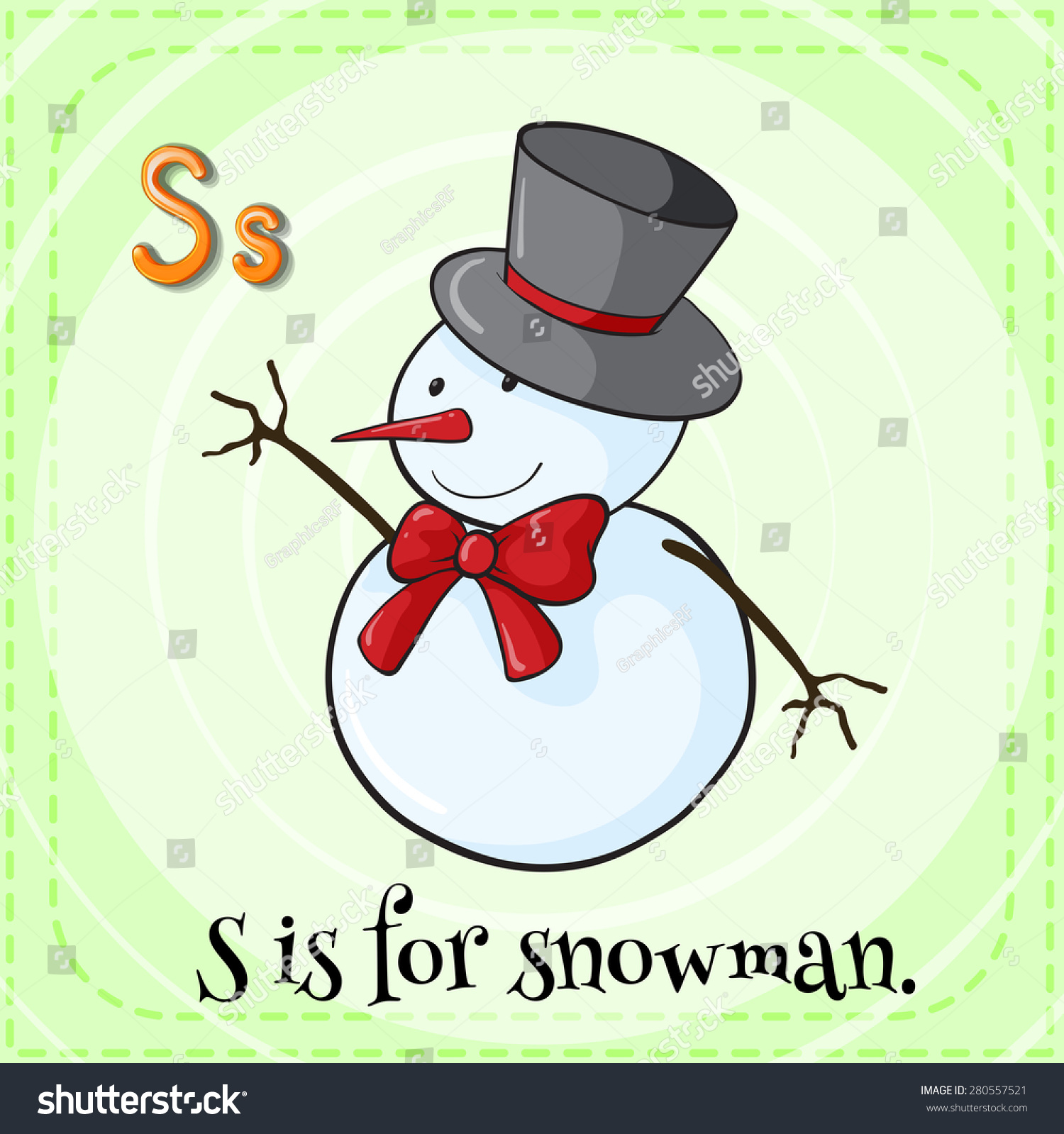 for letter kindergarten worksheet n Vector Is Snowman 280557521 For S Flashcard Stock Letter