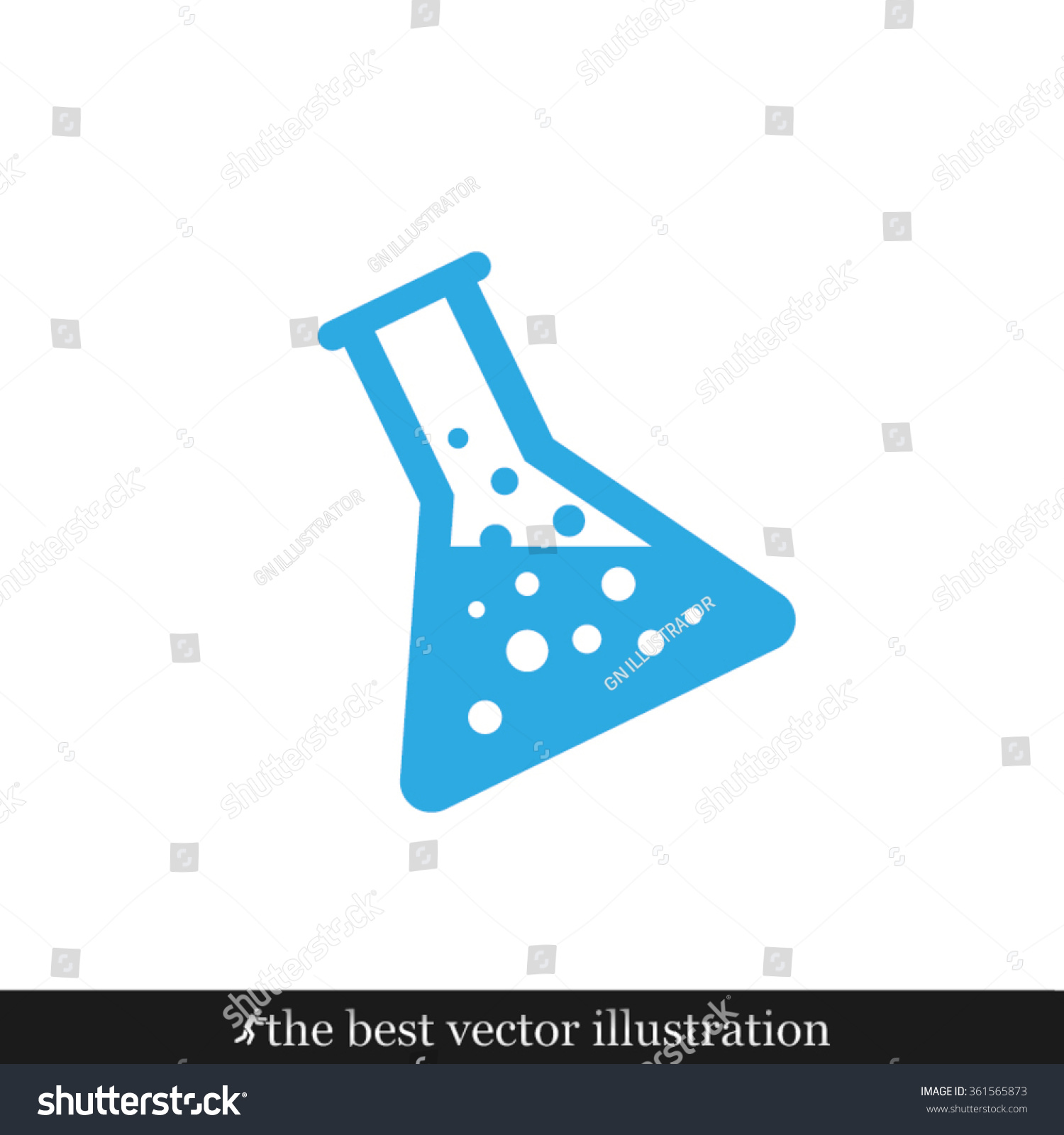 Flask Icon Stock Vector Illustration 361565873 : Shutterstock