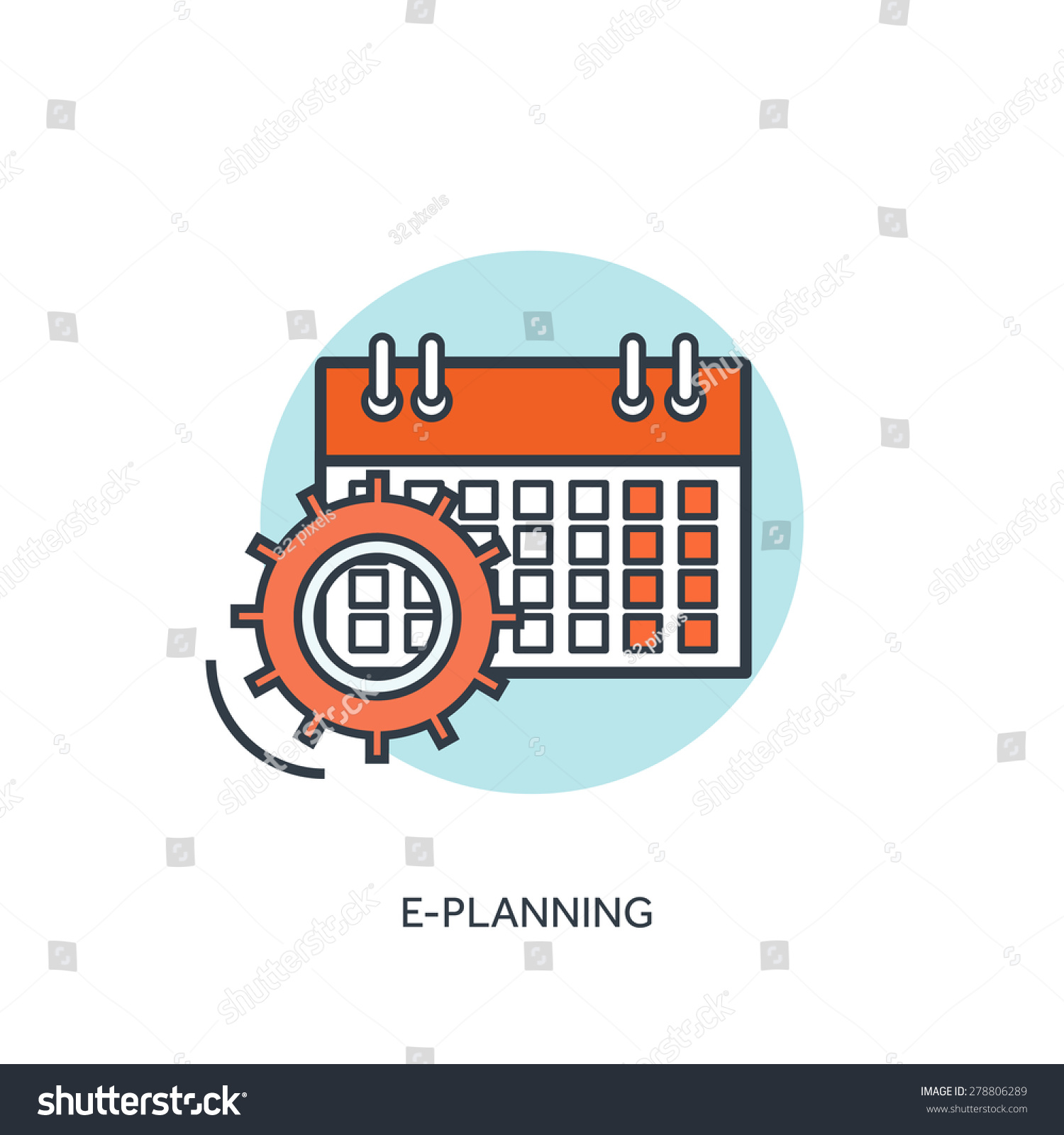 Flat calendar icon Date and time background Flat calendar icon Date and time background