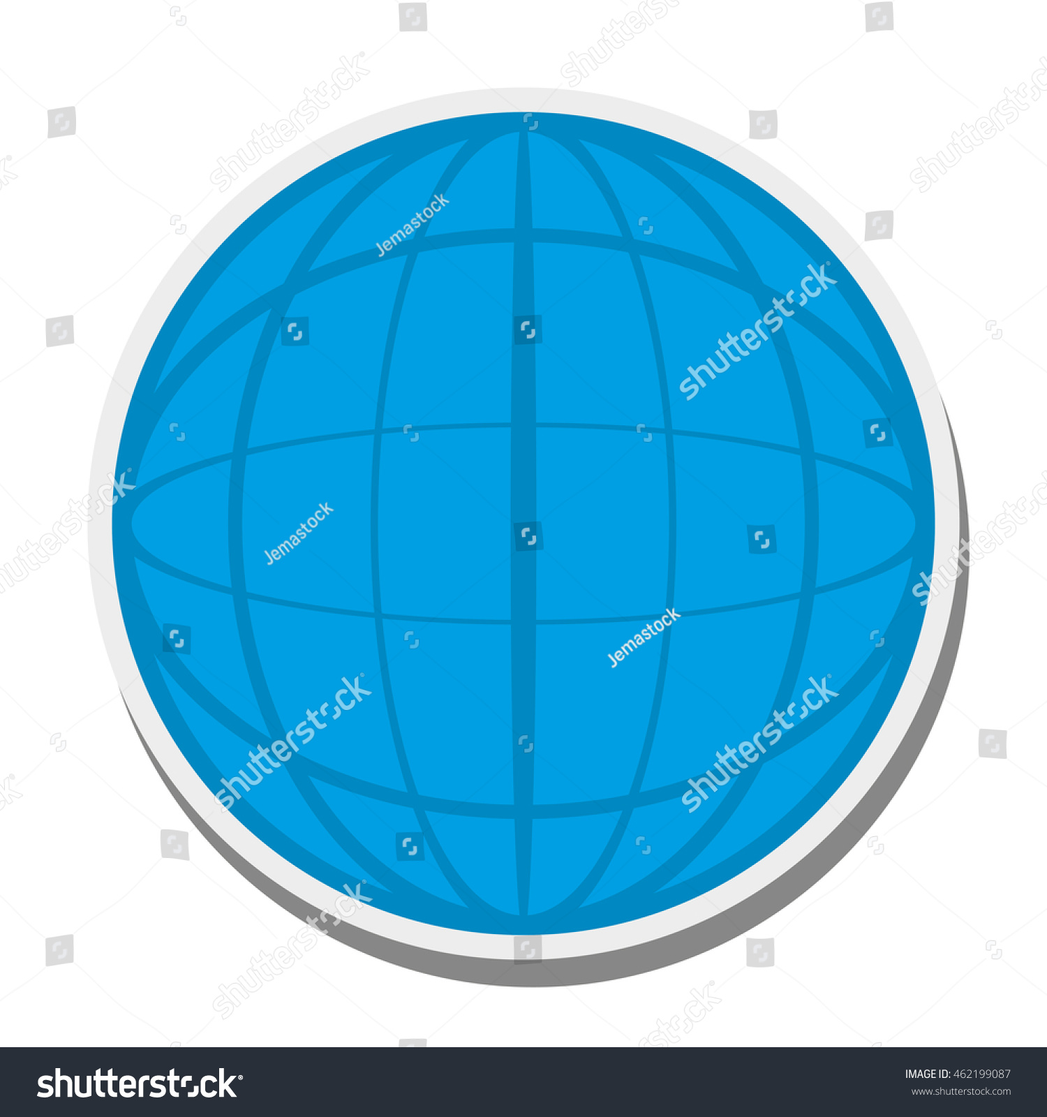 Flat Design Earth Globe Diagram Icon Stock Vector Royalty Free 462199087