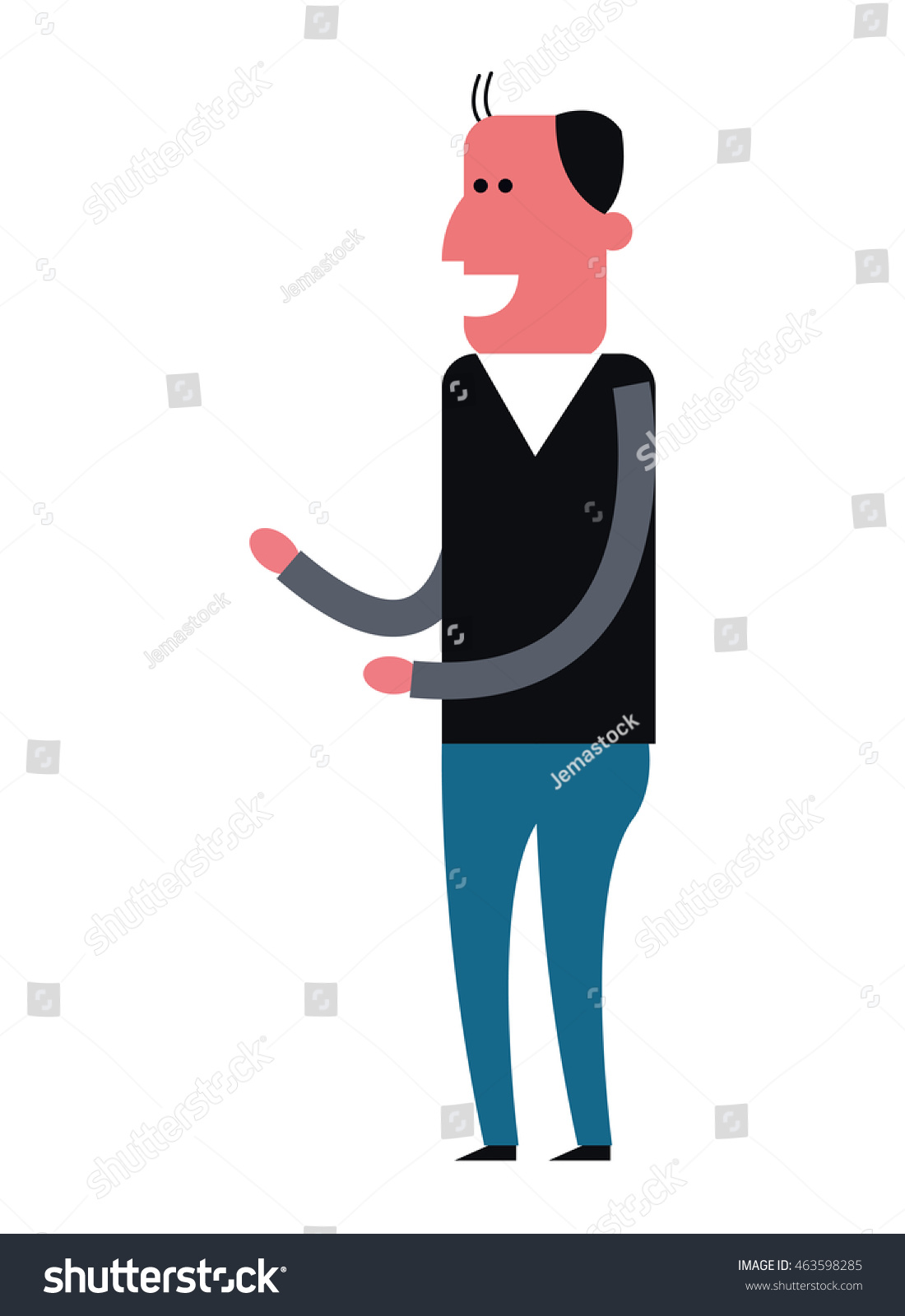 Flat Design Single Man Icon Vector Stock Vector Royalty Free