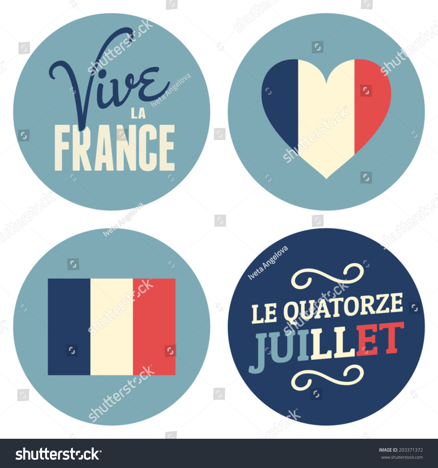 Happy Bastille Day Greetings Card Design 14th July 