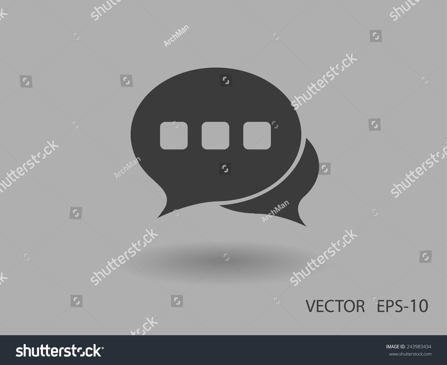 Flat icon of a communication Flat icon of a communication