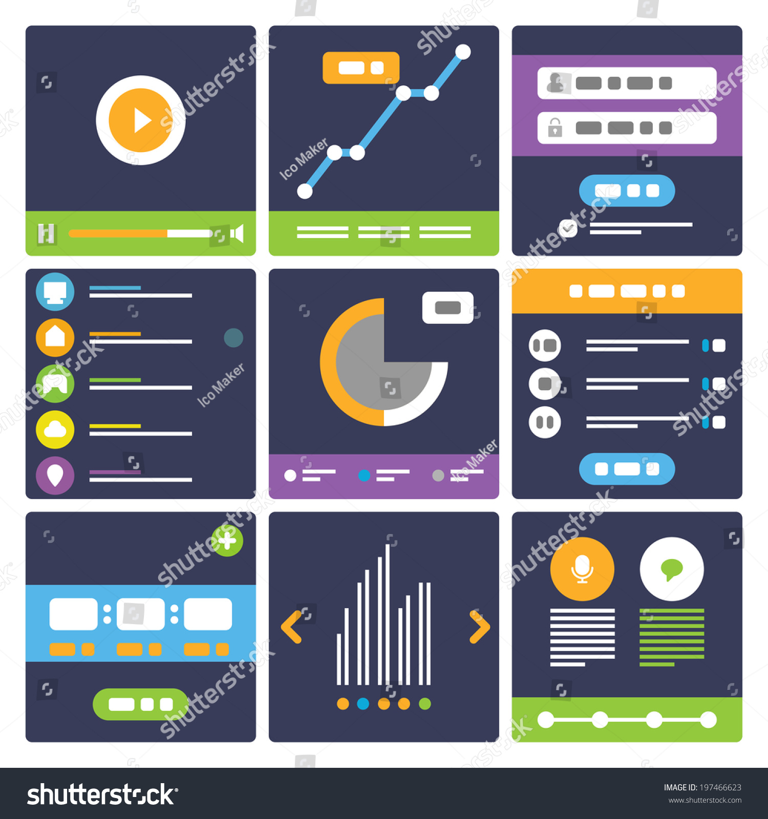 Save to a lightbox Vector Windows Interface Vector Windows Interface Save to a lightbox