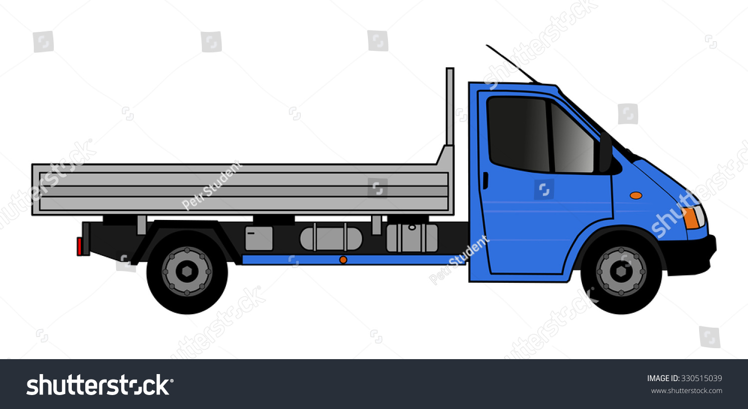 Flatbed Truck Stock Vector 330515039 - Shutterstock