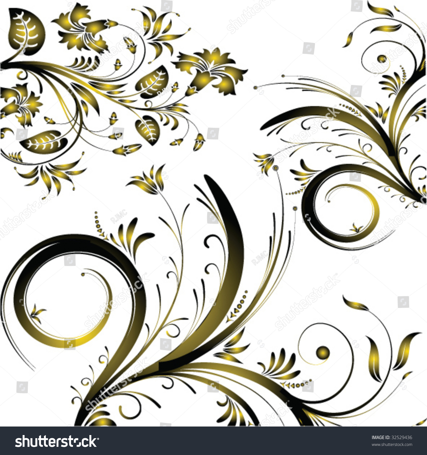 Floral Background Stock Vector Illustration 32529436 : Shutterstock
