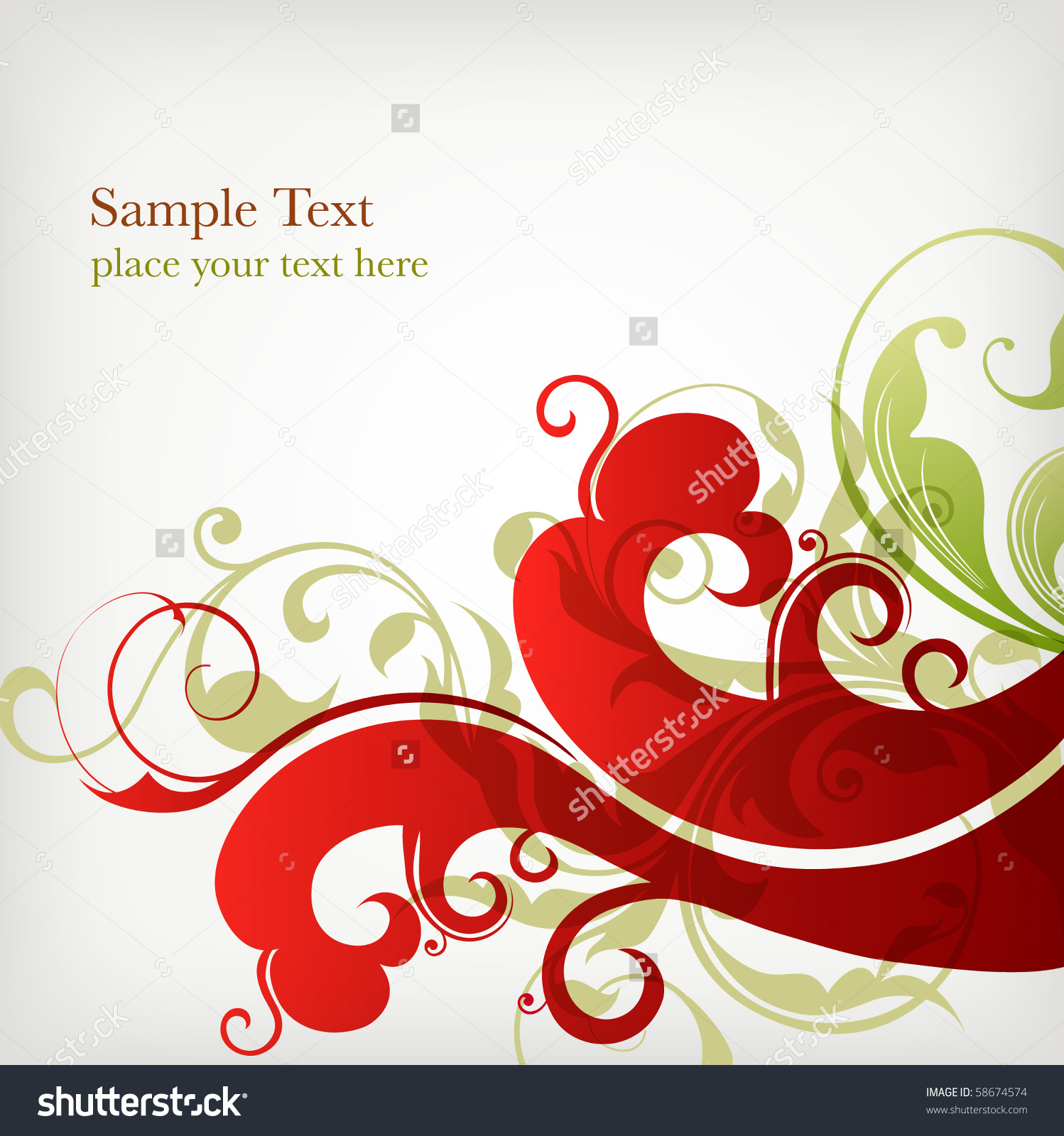 Floral Background Stock Vector Illustration 58674574 : Shutterstock