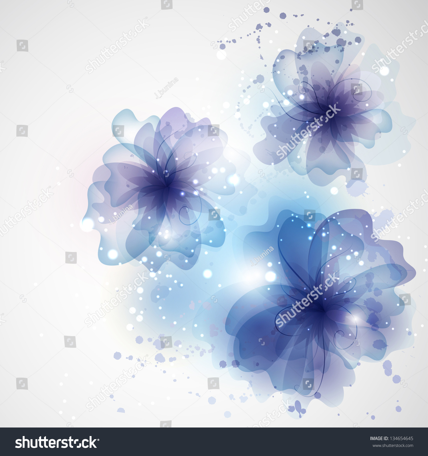 Blue Orchid Vector