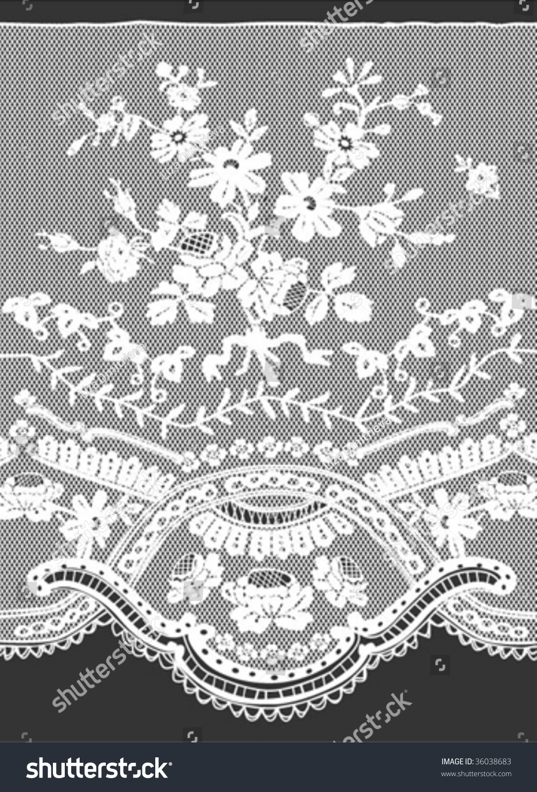 Floral Lace Pattern Vector Stock Vector 36038683 - Shutterstock