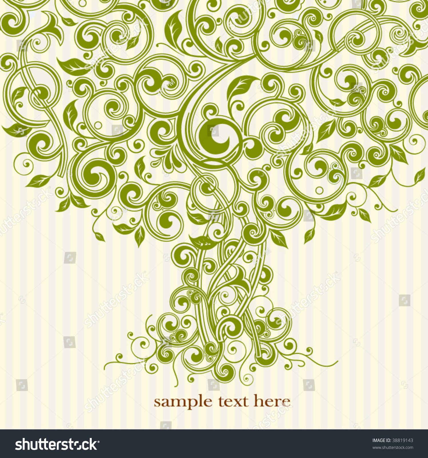 Floral Tree Stock Vector Illustration 38819143 : Shutterstock