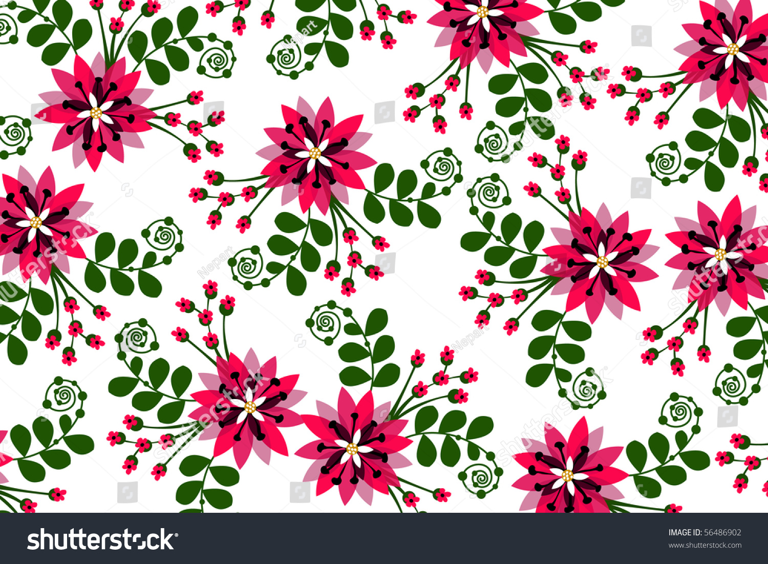 Flower Stock Vector Illustration 56486902 : Shutterstock
