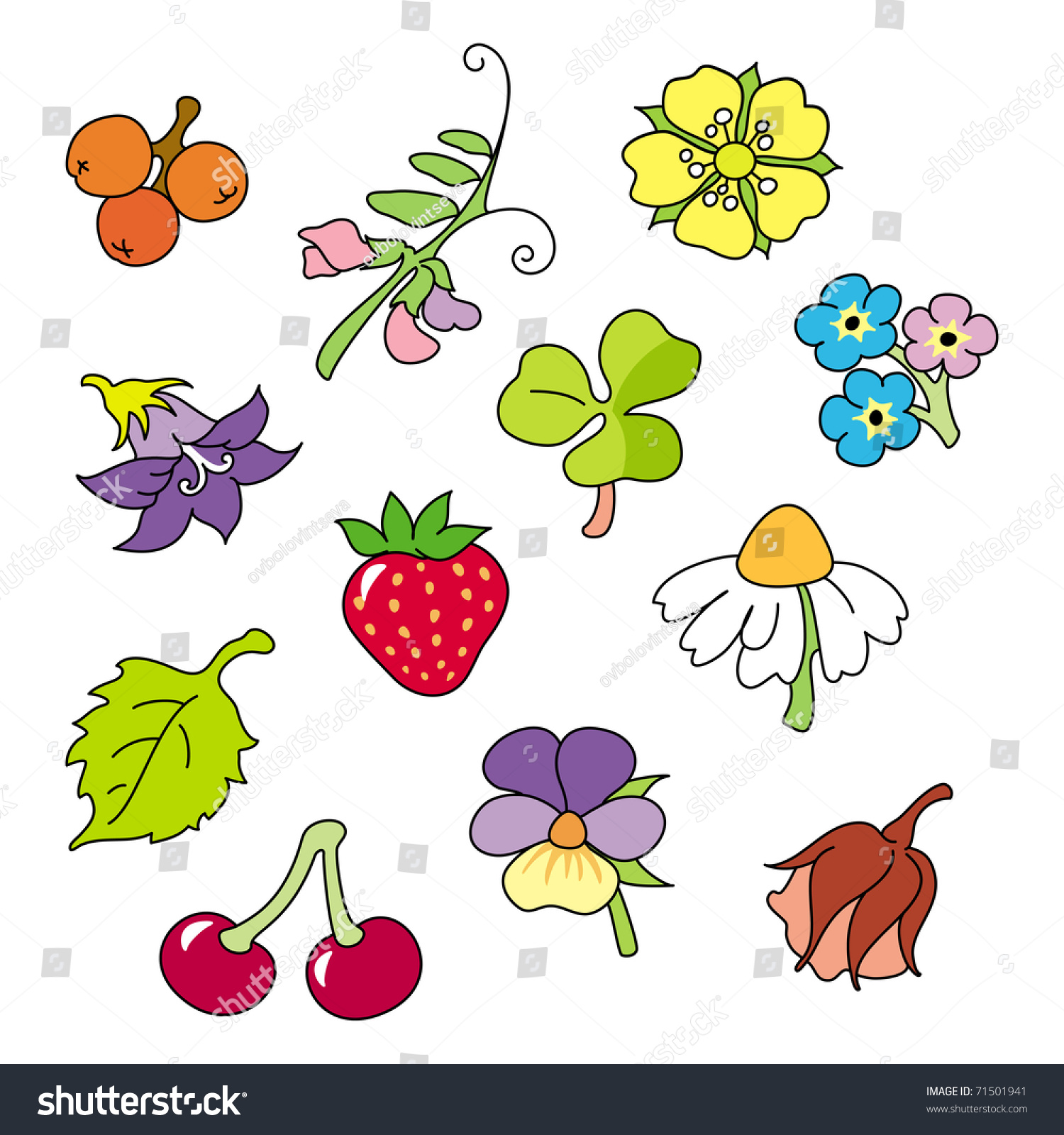 Flower Stock Vector Illustration 71501941 : Shutterstock