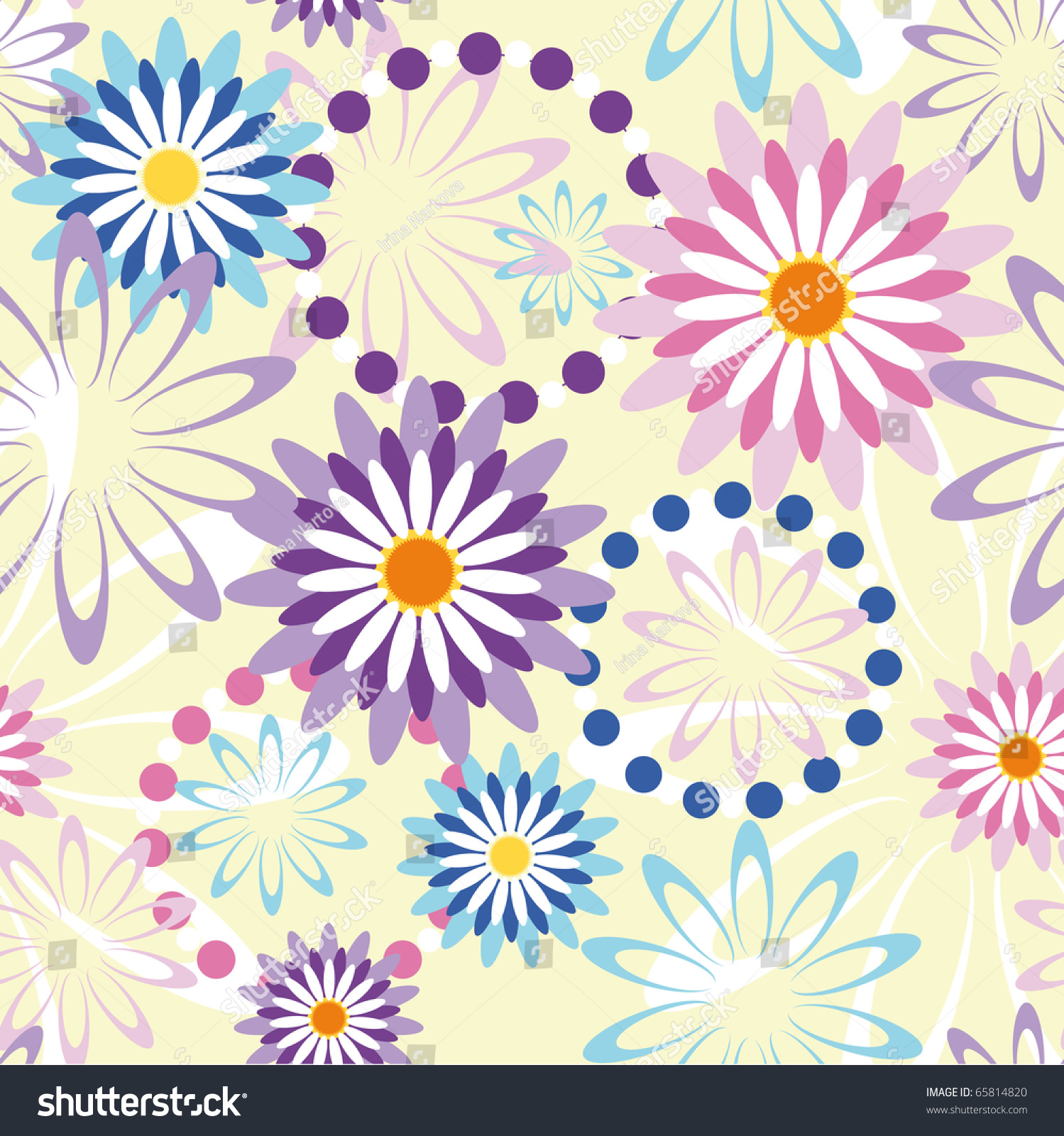 Flower Background Stock Vector Illustration 65814820 : Shutterstock