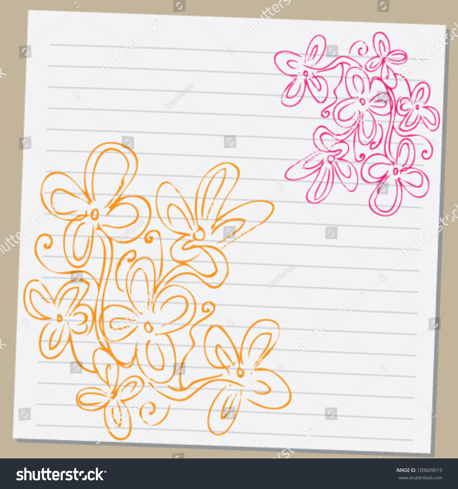 Flower Doodle Vector Illustration - 109609619 : Shutterstock