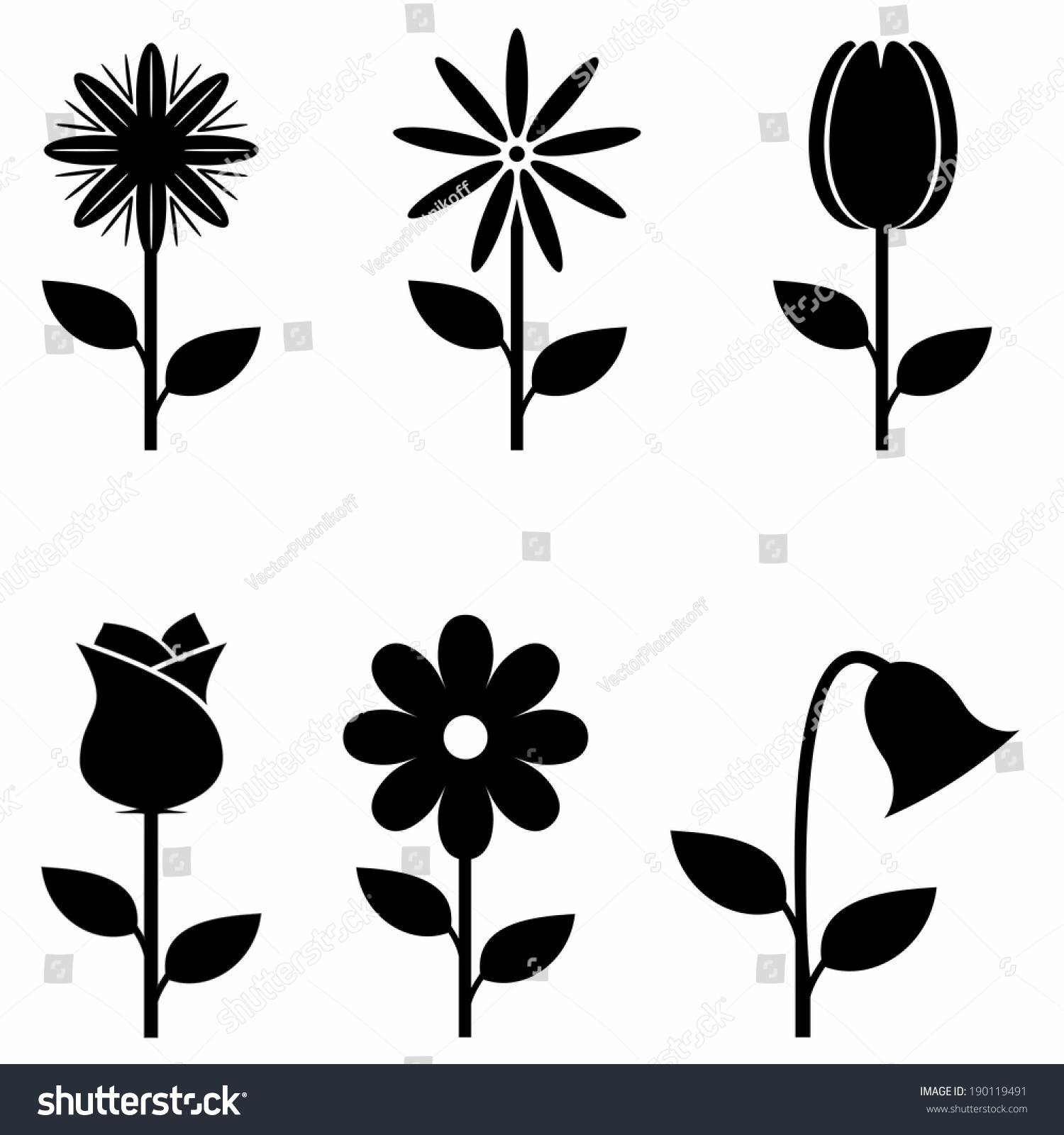 Flower Icon Stock Vector Illustration 190119491 : Shutterstock