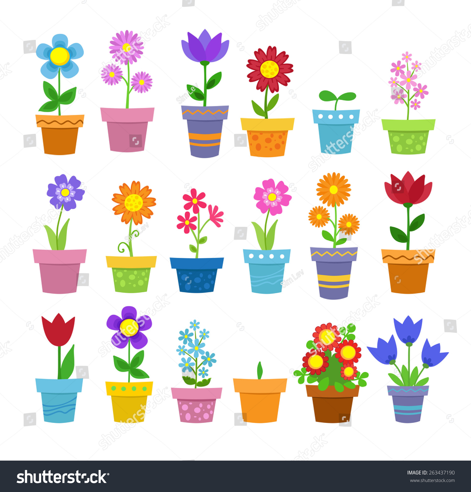 free clip art flowers in pots - photo #50