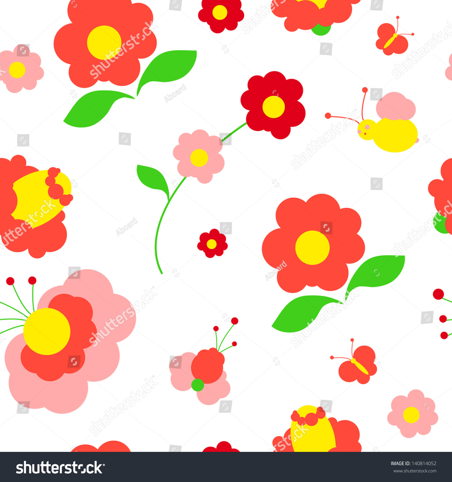 Flowers Pattern,Floral Design Vector - 140814052 : Shutterstock