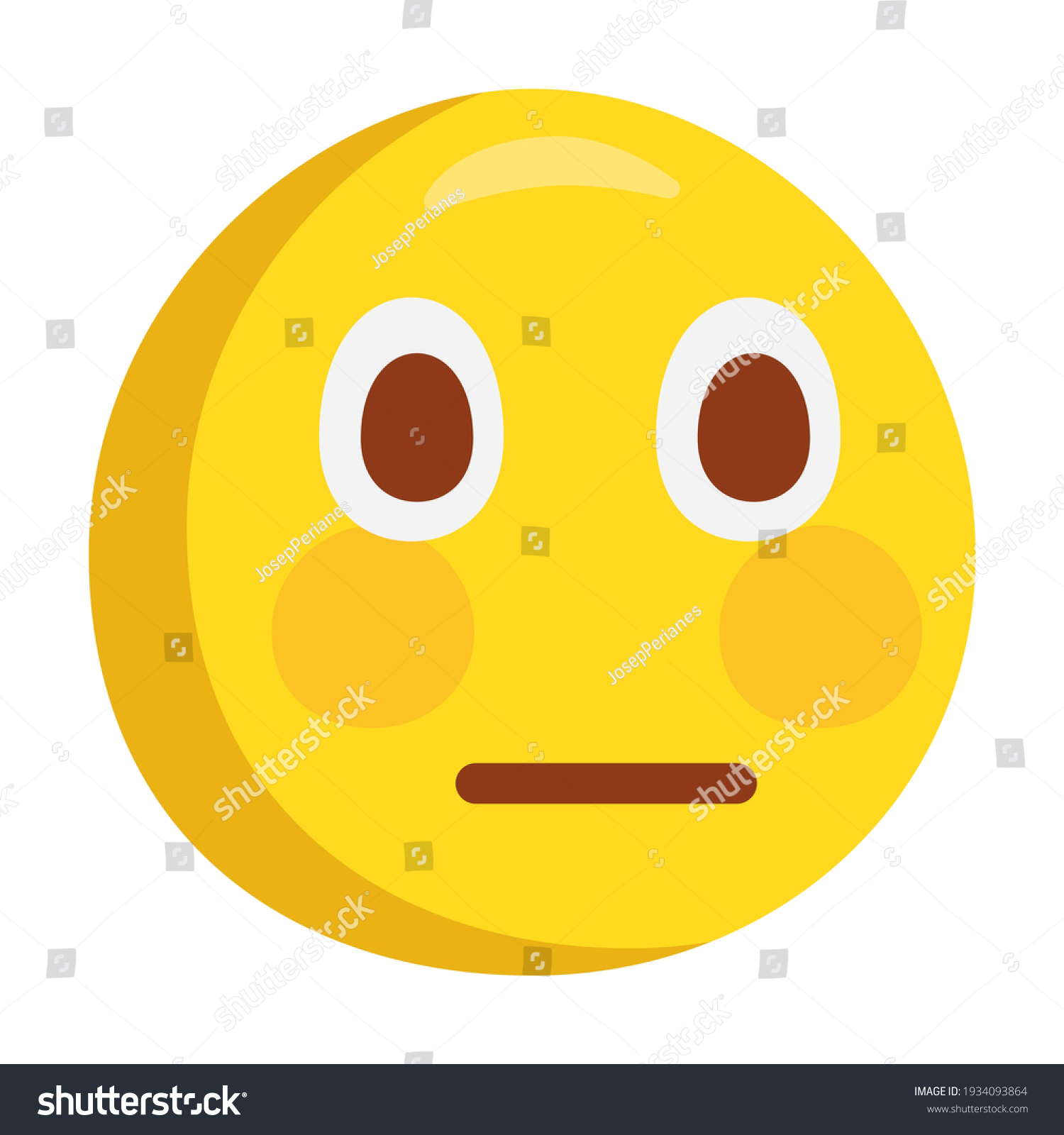 Flushed Emoji Icon Illustration Embarrassed Vector 6000 The Best Porn Website