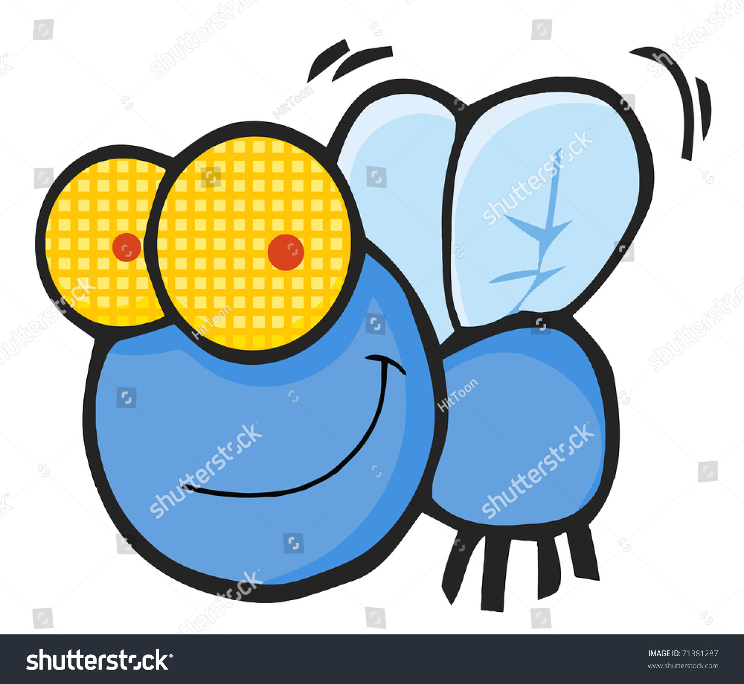 Fly Cartoon Character Stock Vector 71381287 - Shutterstock