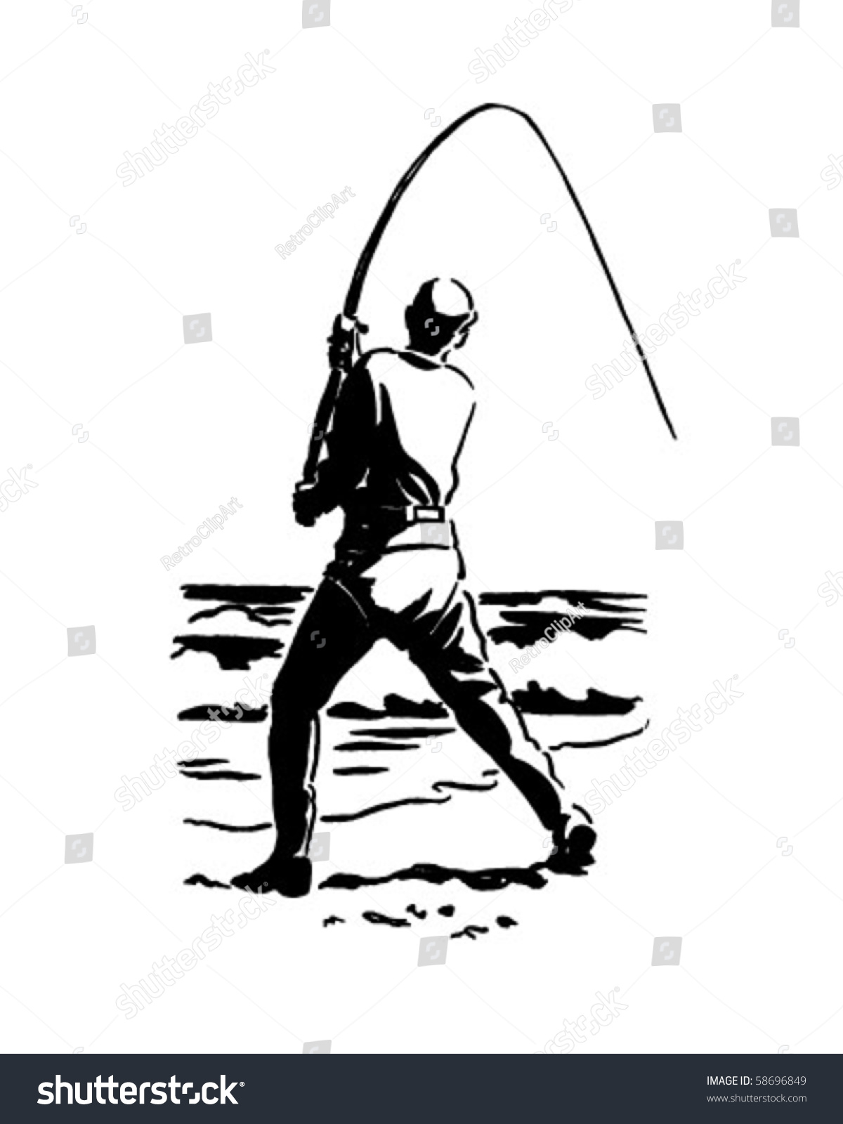 fly fisherman clipart free - photo #44