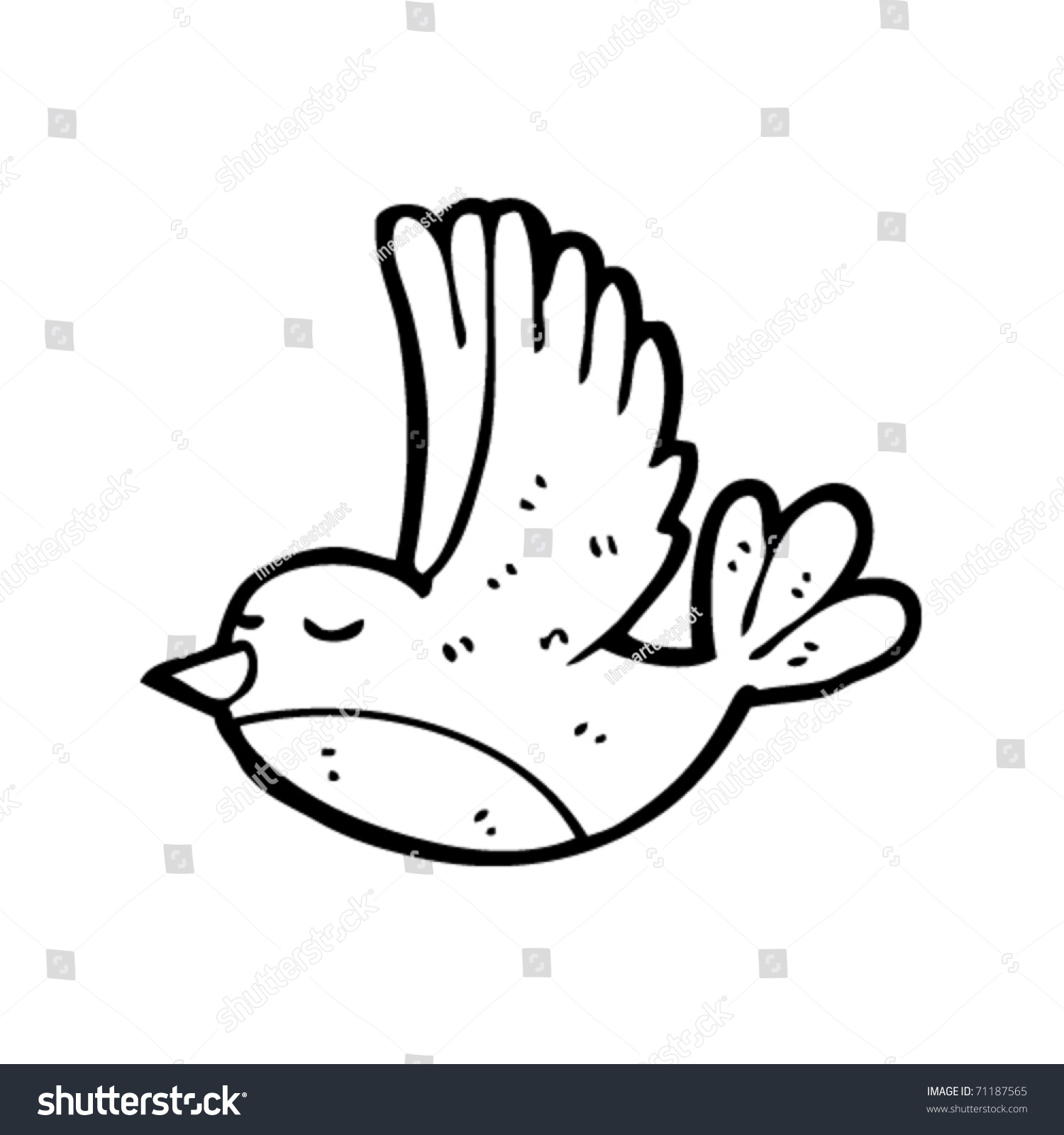 Flying Bird Cartoon Stock Vector 71187565 : Shutterstock