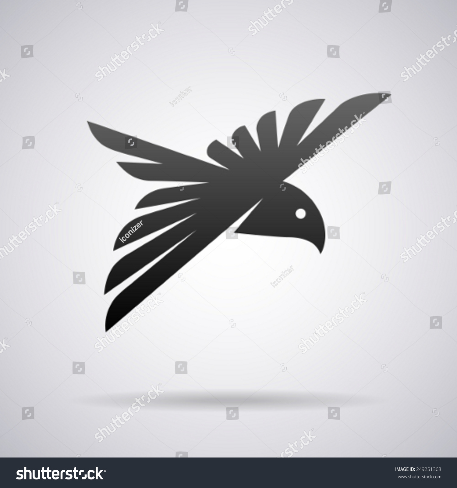 Flying Bird Vector Logo Design Template - 249251368 : Shutterstock