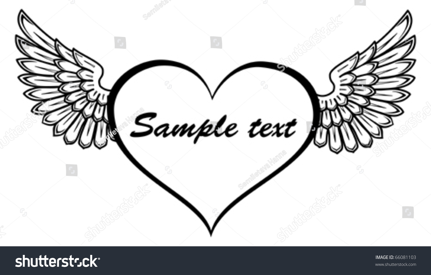 Flying Heart Stock Vector Illustration 66081103 Shutterstock