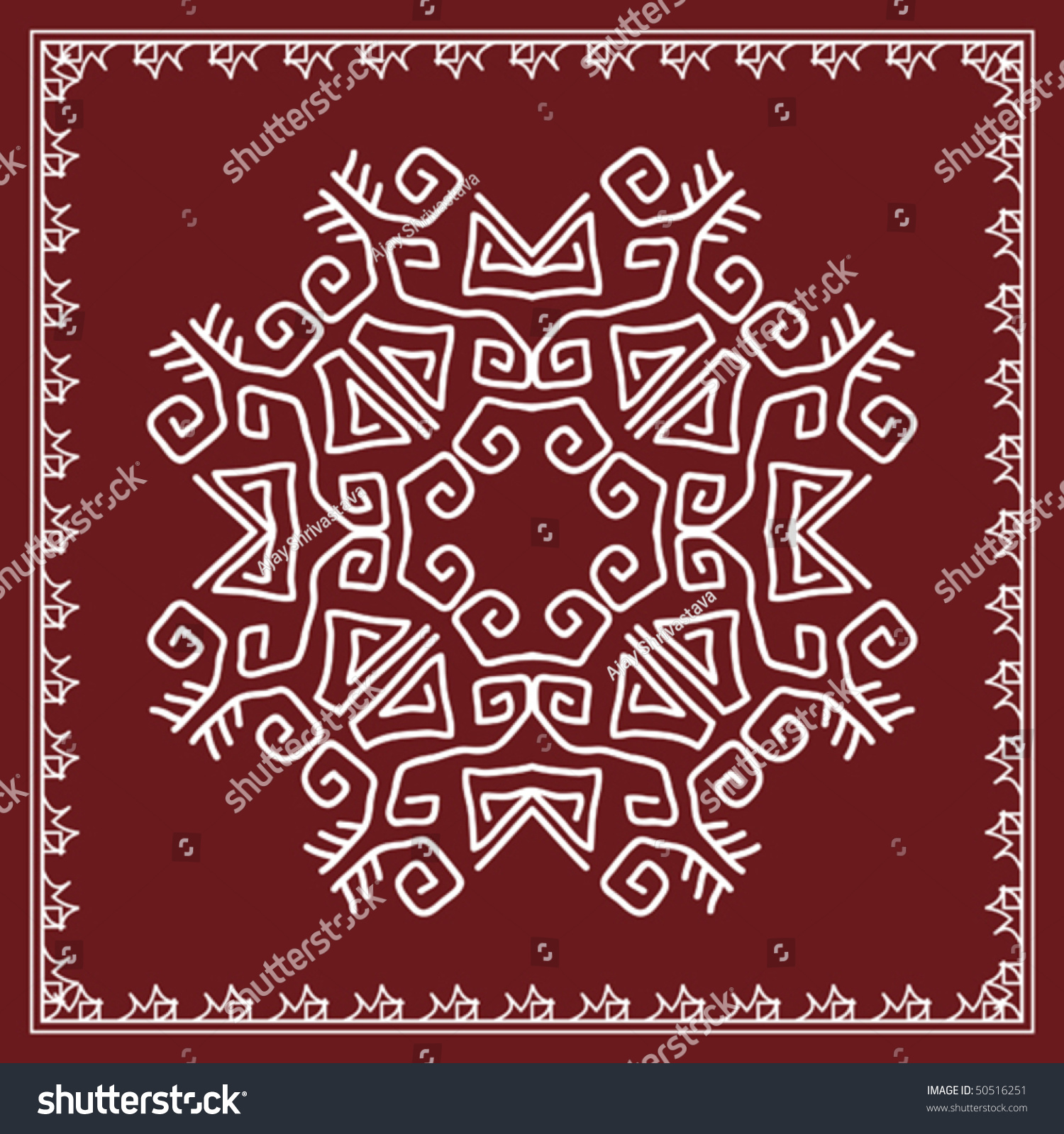 Folk, Tribal Designs, Motif, Wall Painting Stock Vector Illustration 