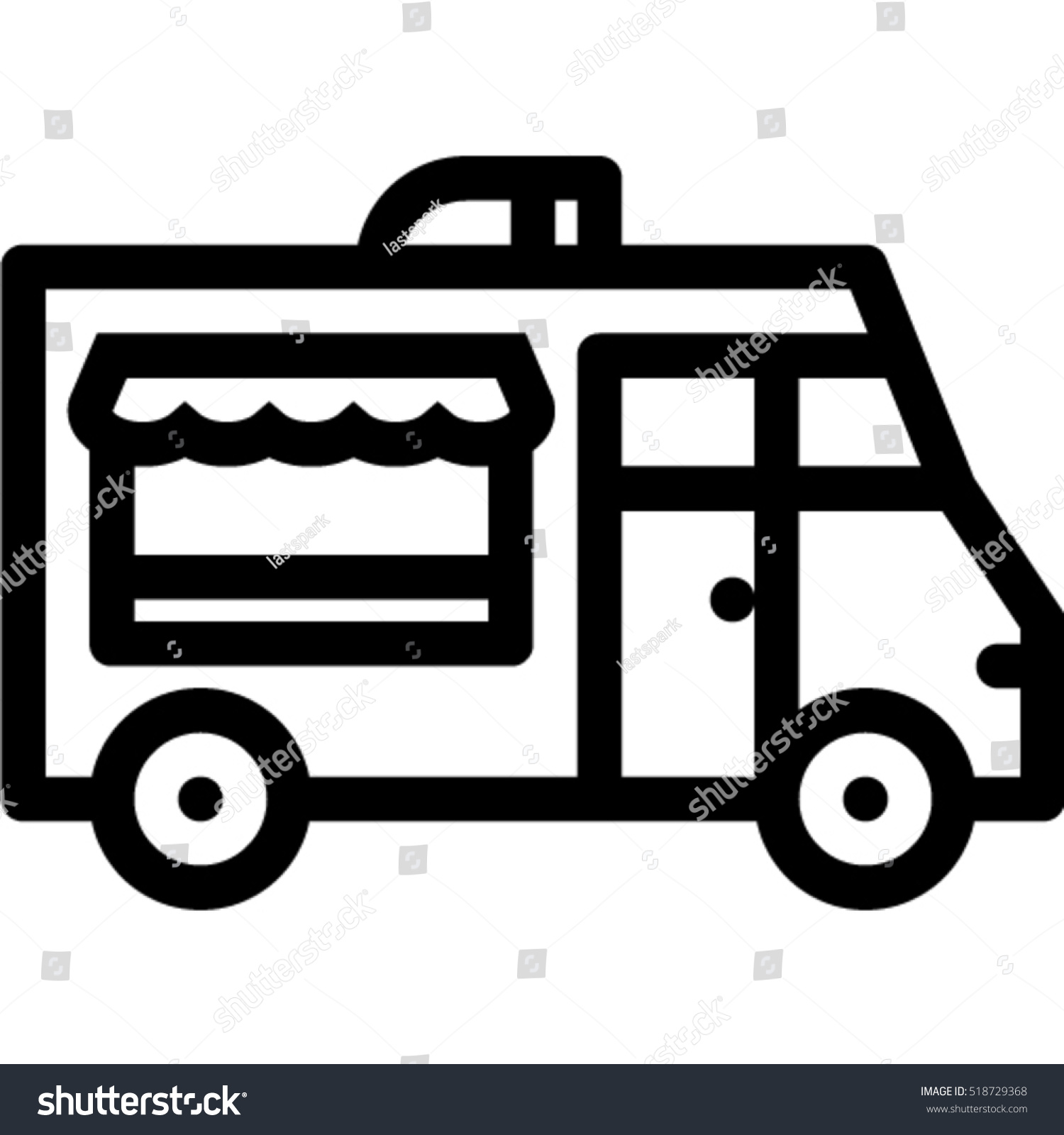 Food Truck Icon Stock Vector Illustration 518729368 : Shutterstock