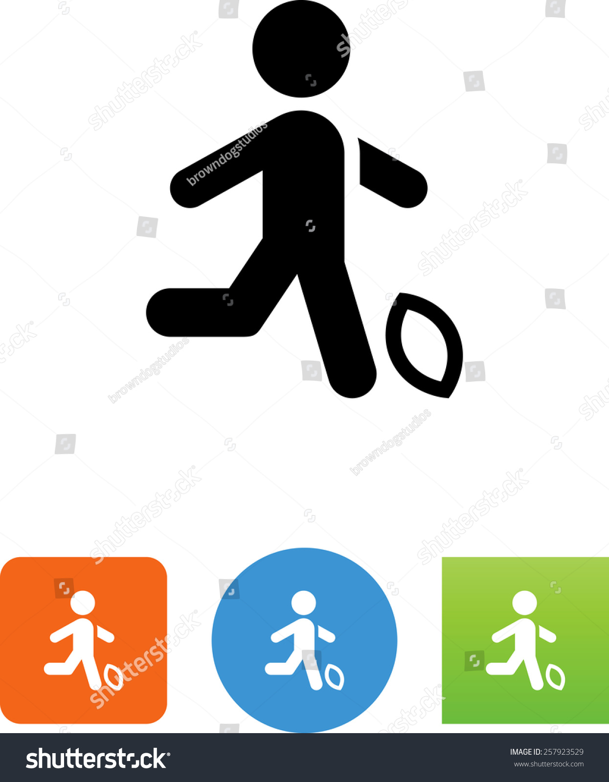 Football Kicker Icon Vector Icons For Video Mobile Apps Web Sites