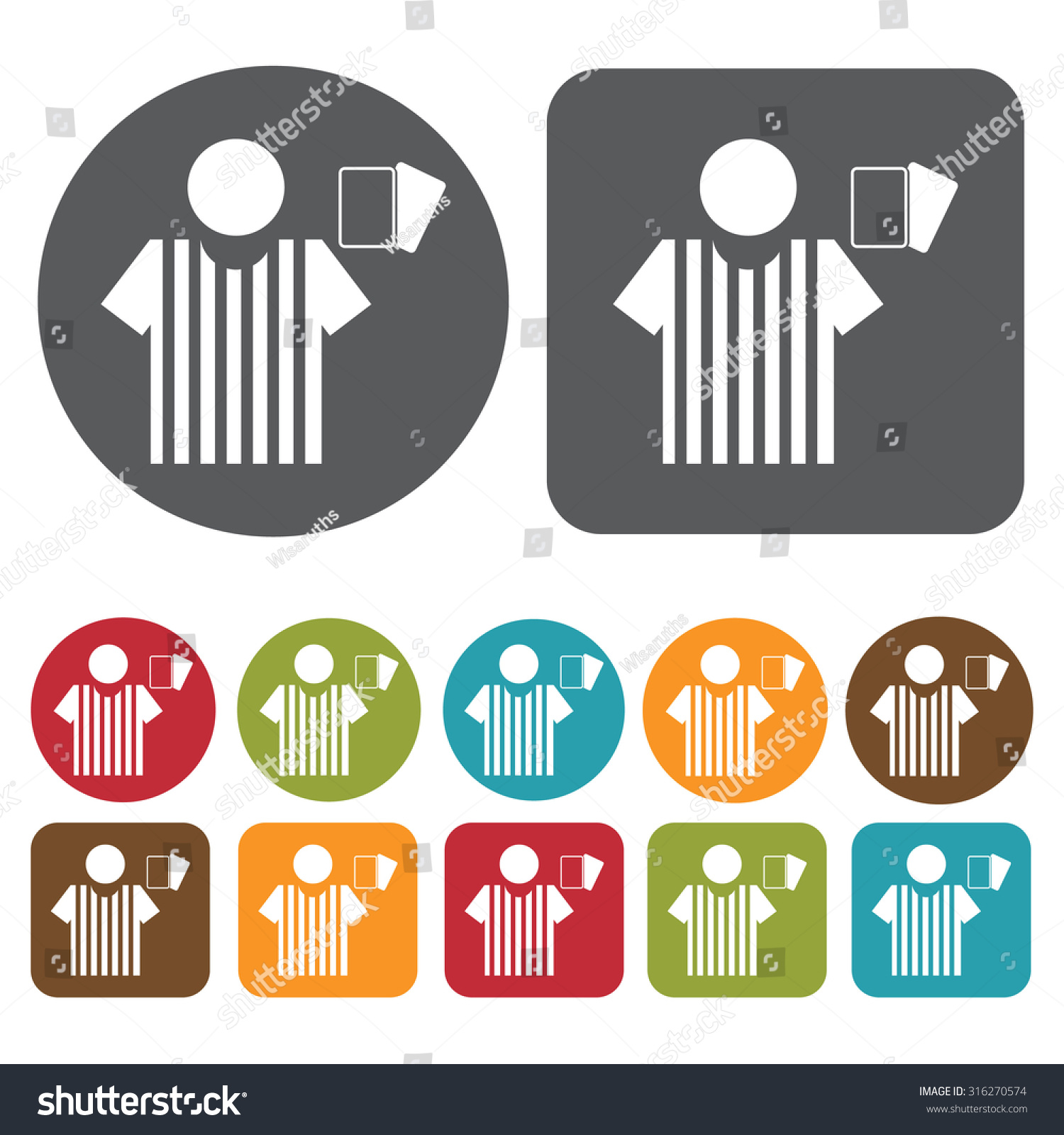 Football Soccer Referees Icons Set Vector Illustration Eps10 316270574 Shutterstock 1701