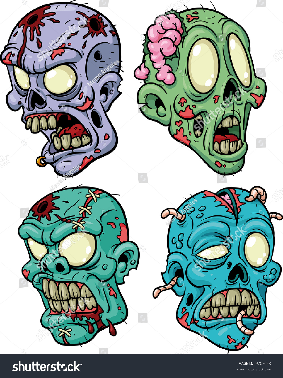 zombie head clip art - photo #17