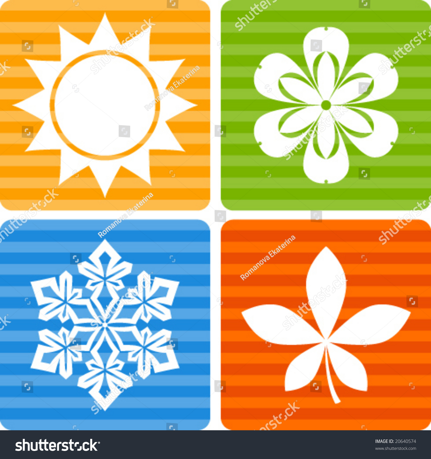 Four Seasons Design. Stock Vector Illustration 20640574 Shutterstock