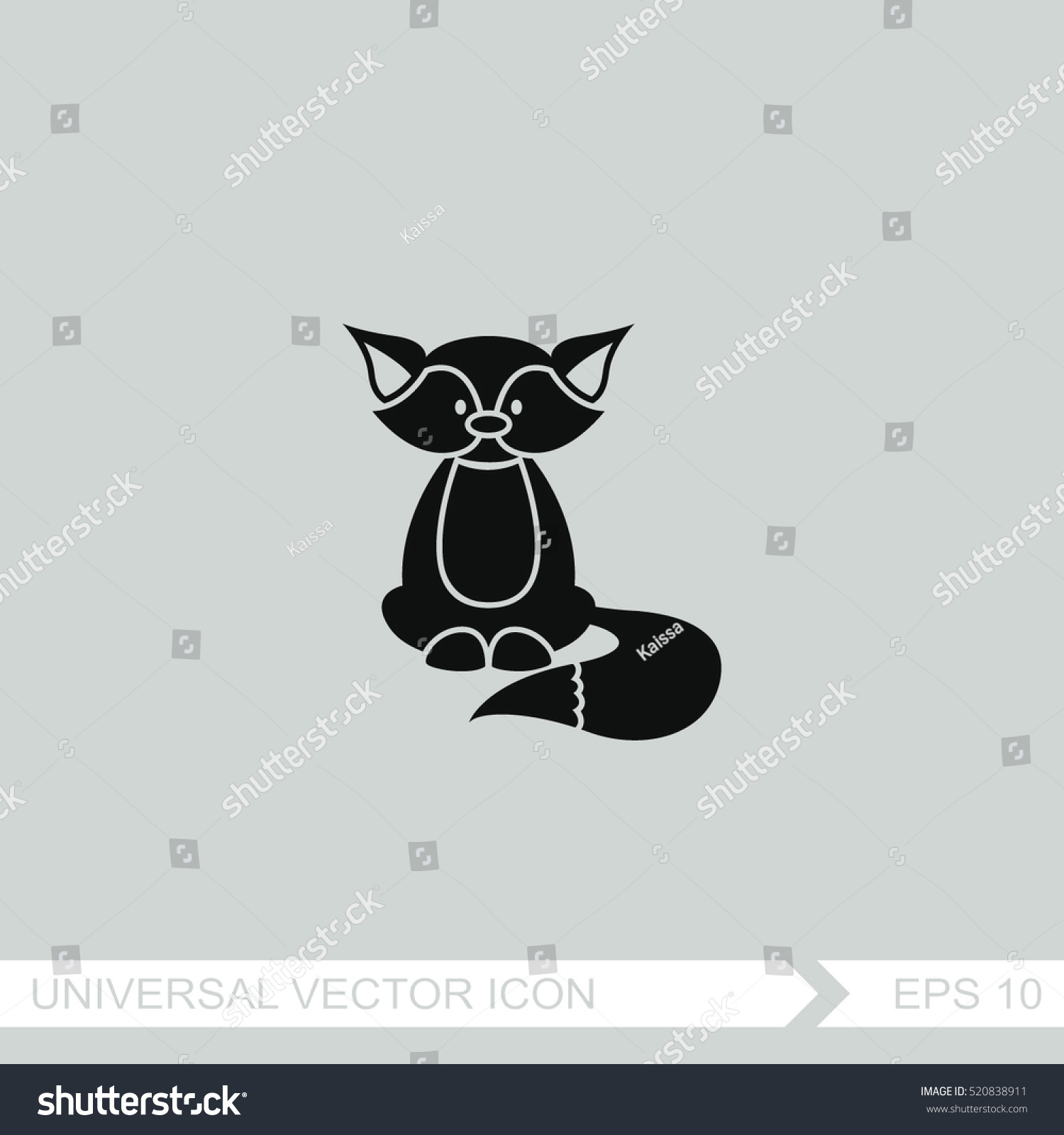 Fox Vector Icon. Animal Symbol. - 520838911 : Shutterstock