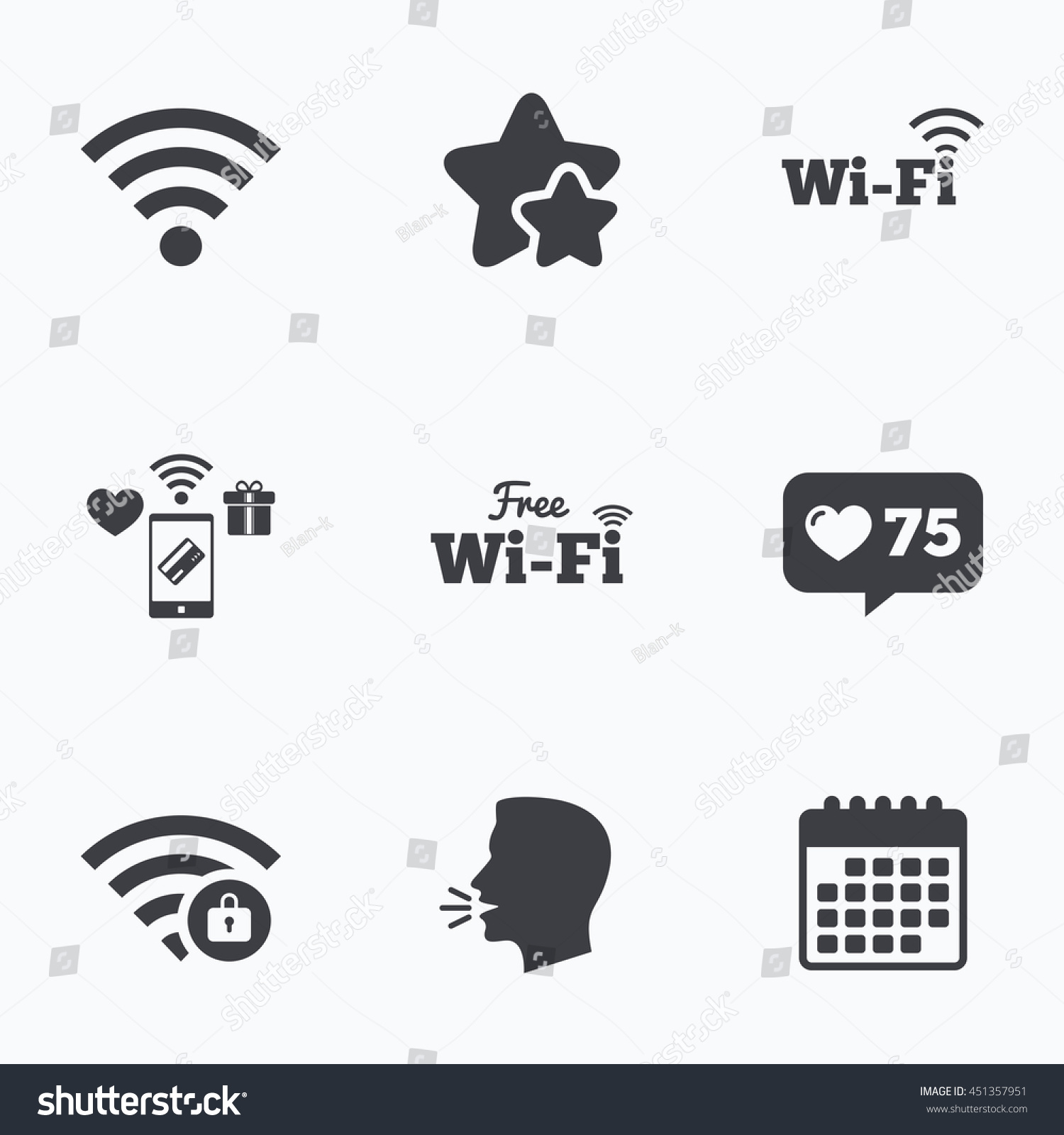 Free Wifi Wireless Network Icons Wifi Stock Vector 451357951 - Shutterstock