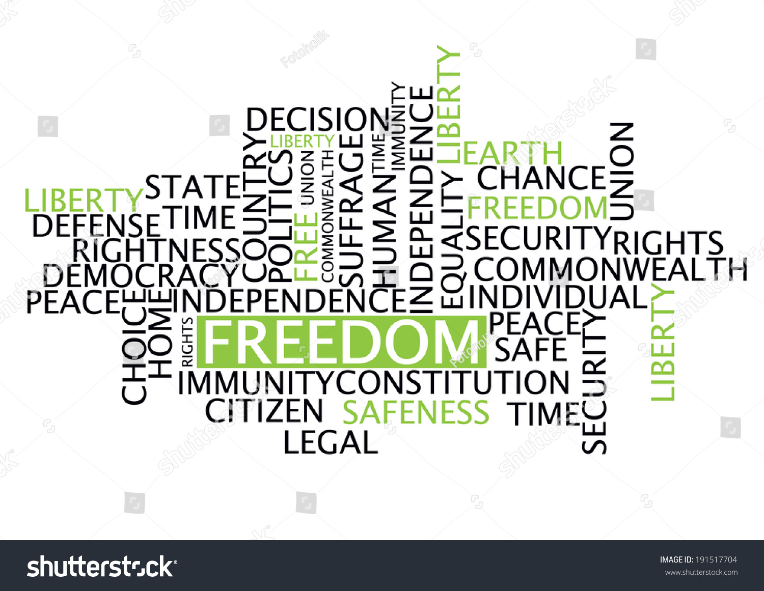 Freedom Word Cloud Concept Vector On Stock Vector Royalty Free