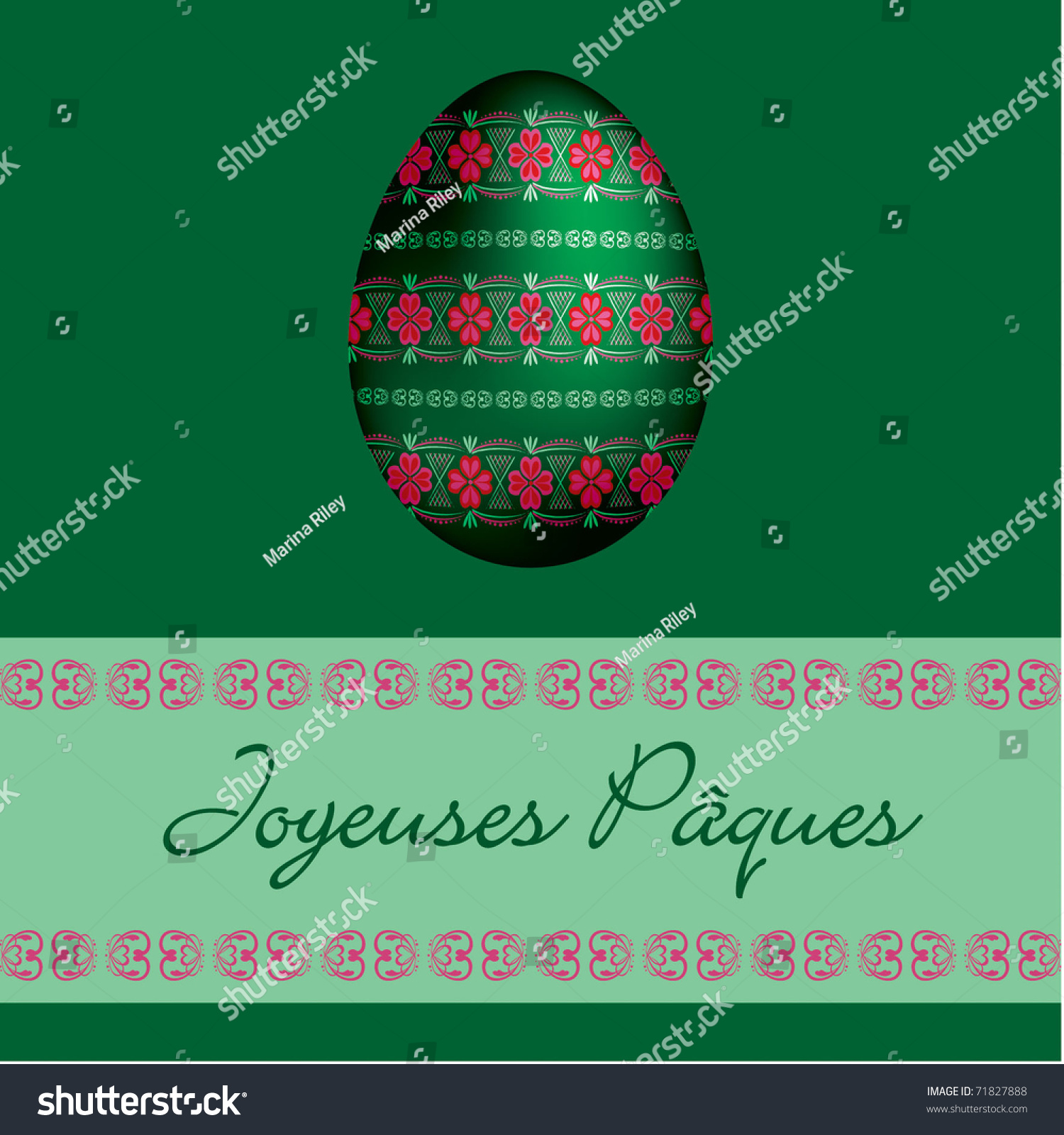 french-happy-easter-cards-vector-format-stock-vector-71827888