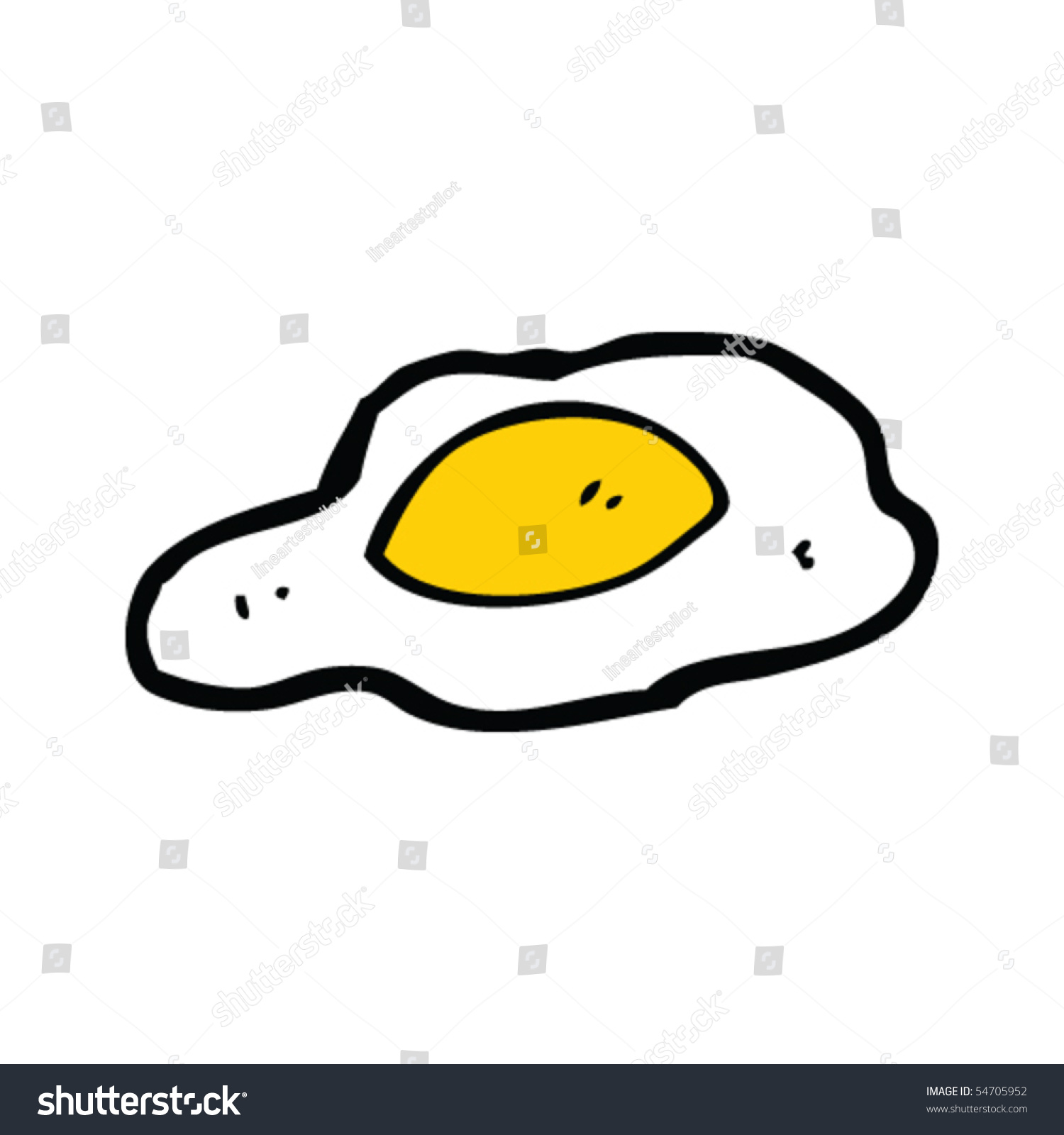 Fried Egg Cartoon Stock Vector 54705952 - Shutterstock