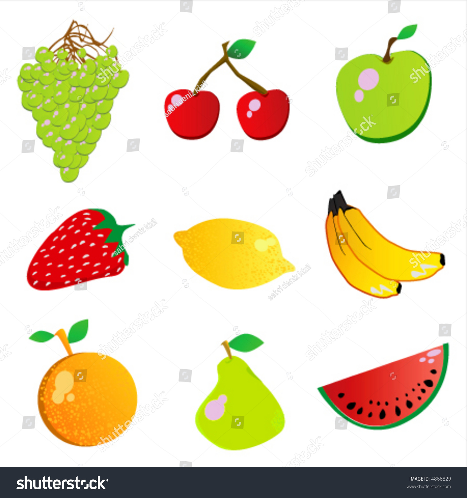 Fruit Vector - 4866829 : Shutterstock