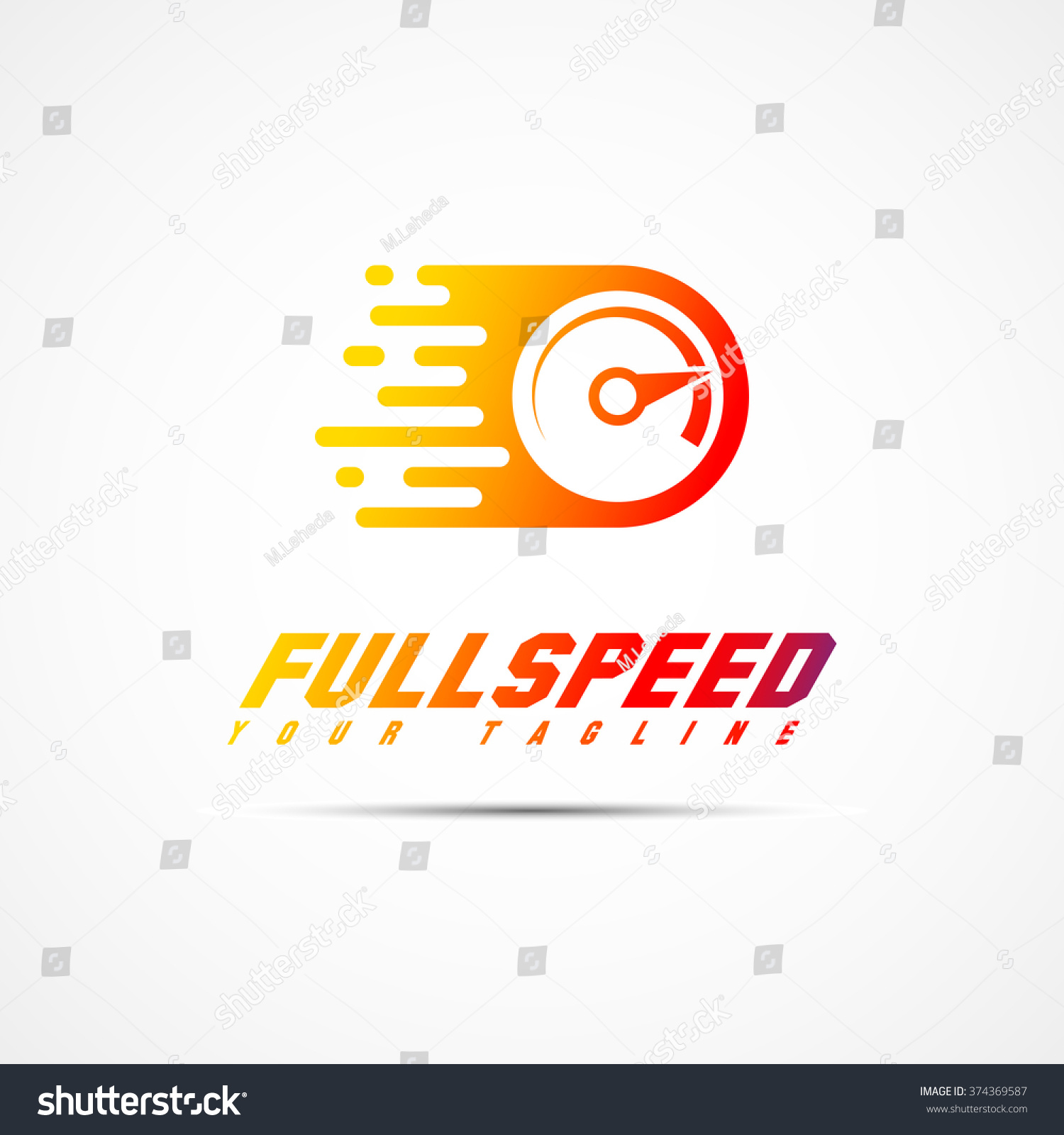 Full Speed Logo Template Design Vector Stock Vector 374369587 ...